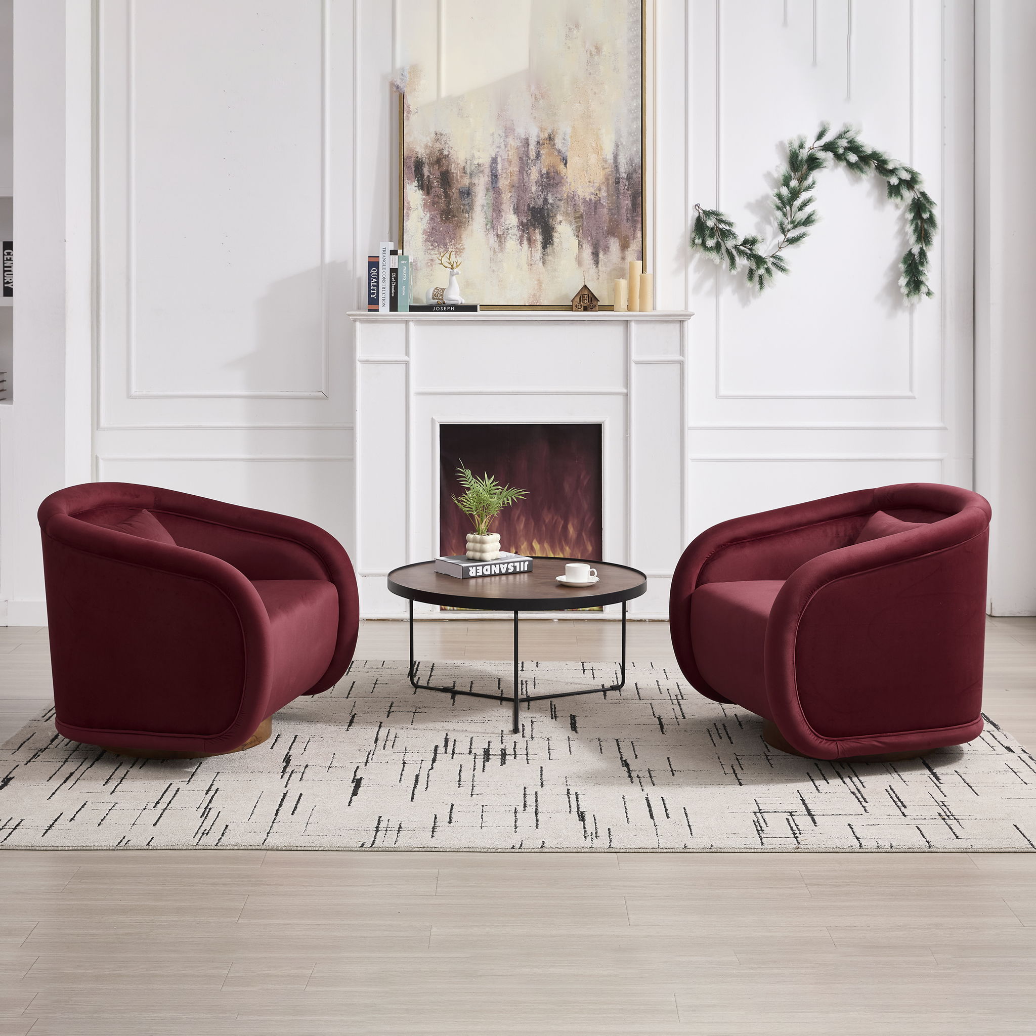 Swivel Accent Chair With 360 Degree Rotating