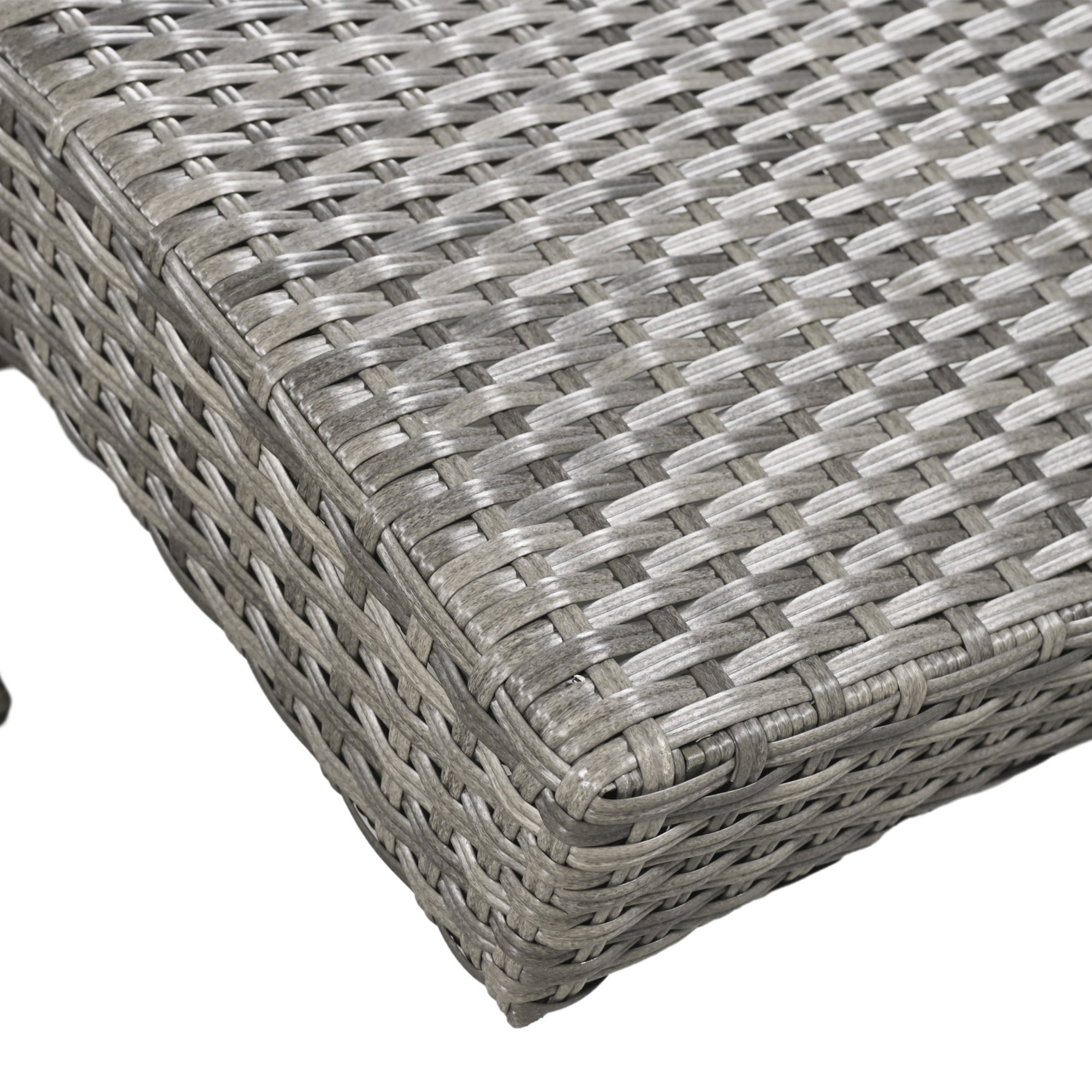 K&K 80" Outdoor Wicker Chaise Lounge Chairs Set of 2