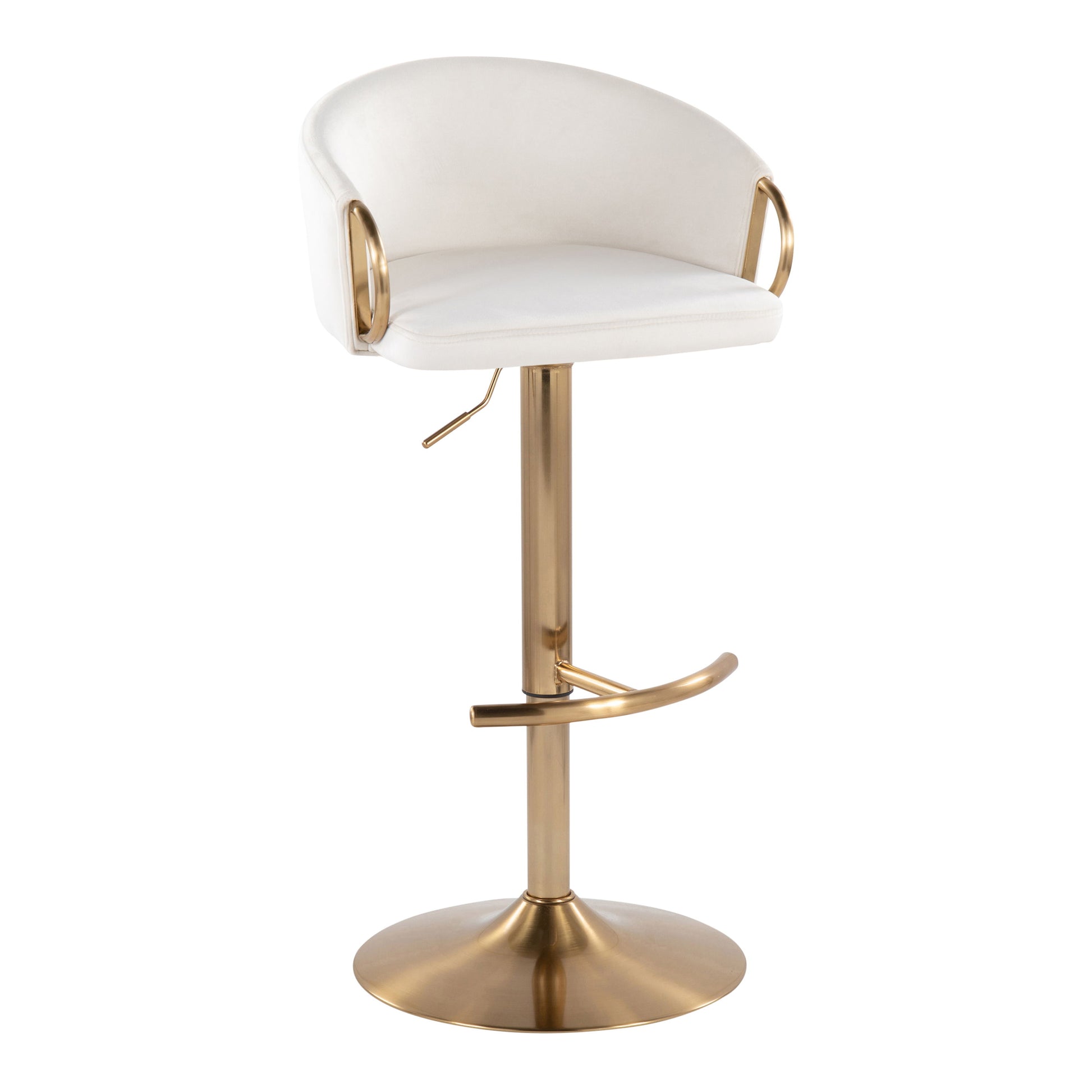 Claire - Contemporary / Glam Adjustable Bar Stool (Set of 2) - Best Buy Furniture