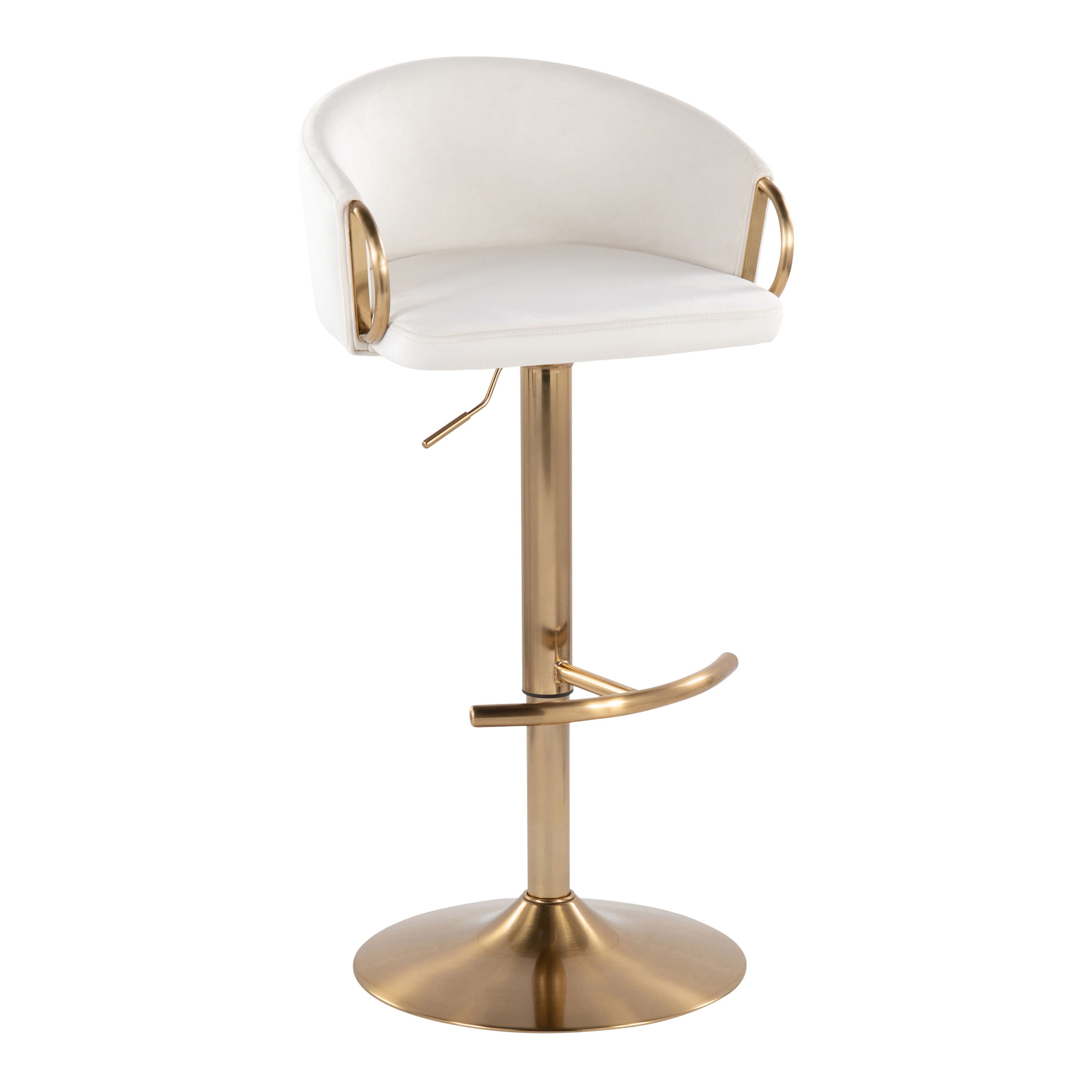 Claire - Contemporary / Glam Adjustable Bar Stool (Set of 2) - Best Buy Furniture