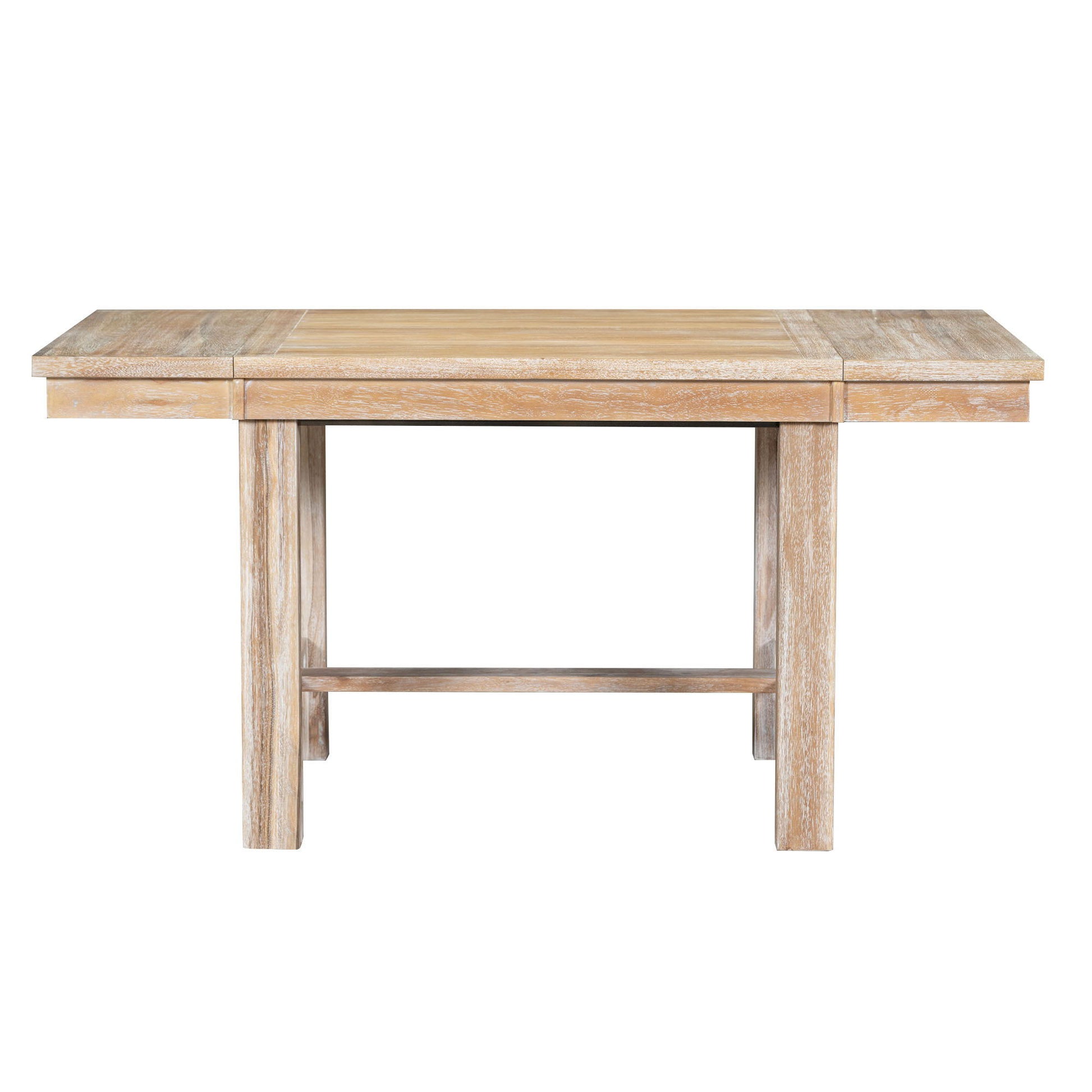 Topmax - 6 Piece Farmhouse Extendable Dining Table With Footrest, 4 Upholstered Dining Chairs And Dining Bench, Two 11" Removable Leaf - Best Buy Furniture