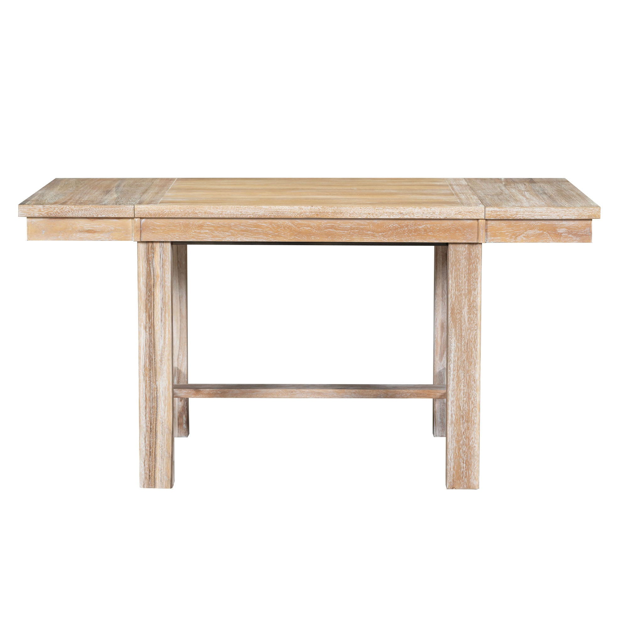 Topmax - 6 Piece Farmhouse Extendable Dining Table With Footrest, 4 Upholstered Dining Chairs And Dining Bench, Two 11" Removable Leaf - Best Buy Furniture