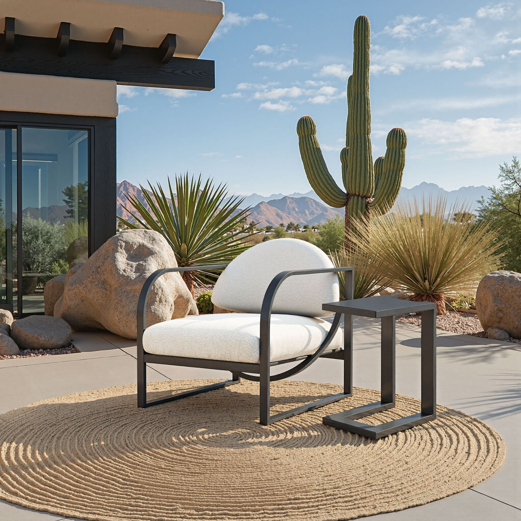 Tudi - Outdoor Side Table - Black