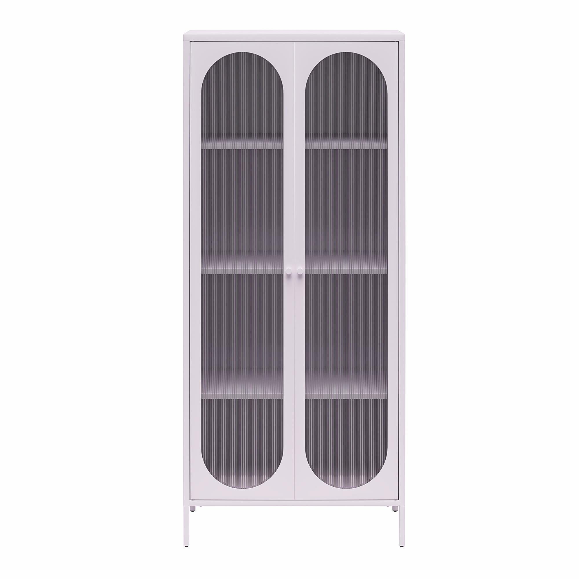 Luna - 2 Door Accent Cabinet With Fluted Glass