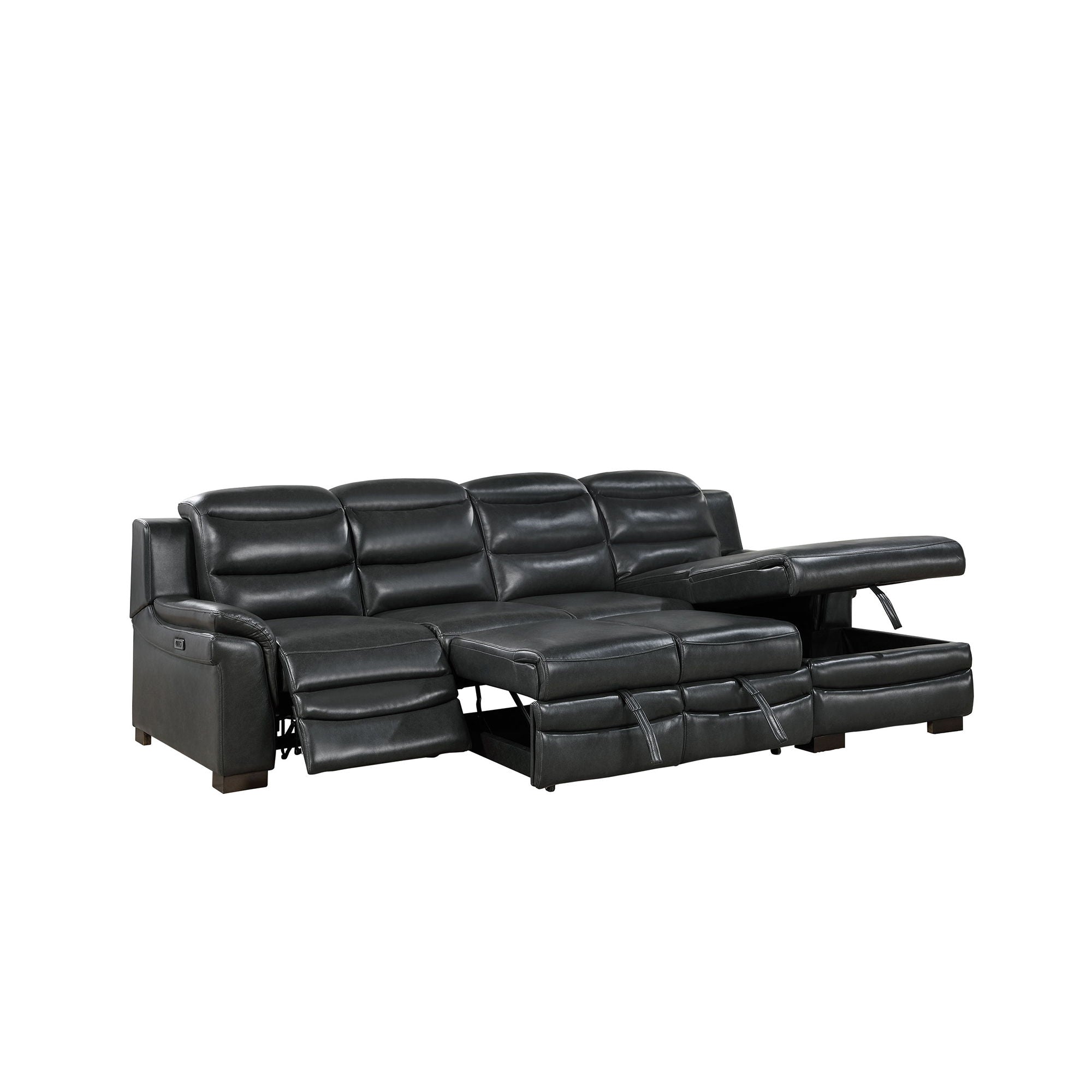 Coco - Blanche Sofa Bed With USB - Dark Gray