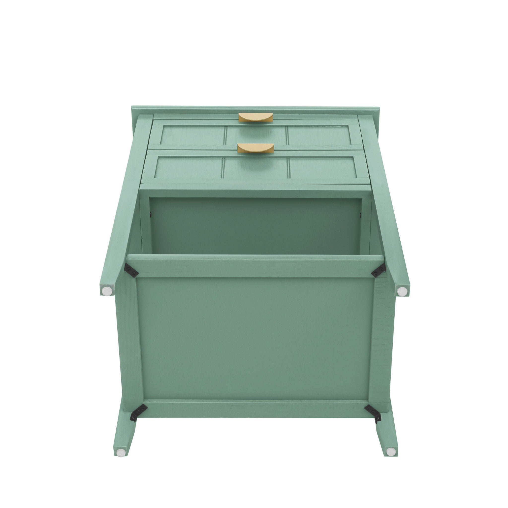 2 Drawer Side Table, American Style, End Table, Suitable For Bedroom, Living Room, Study