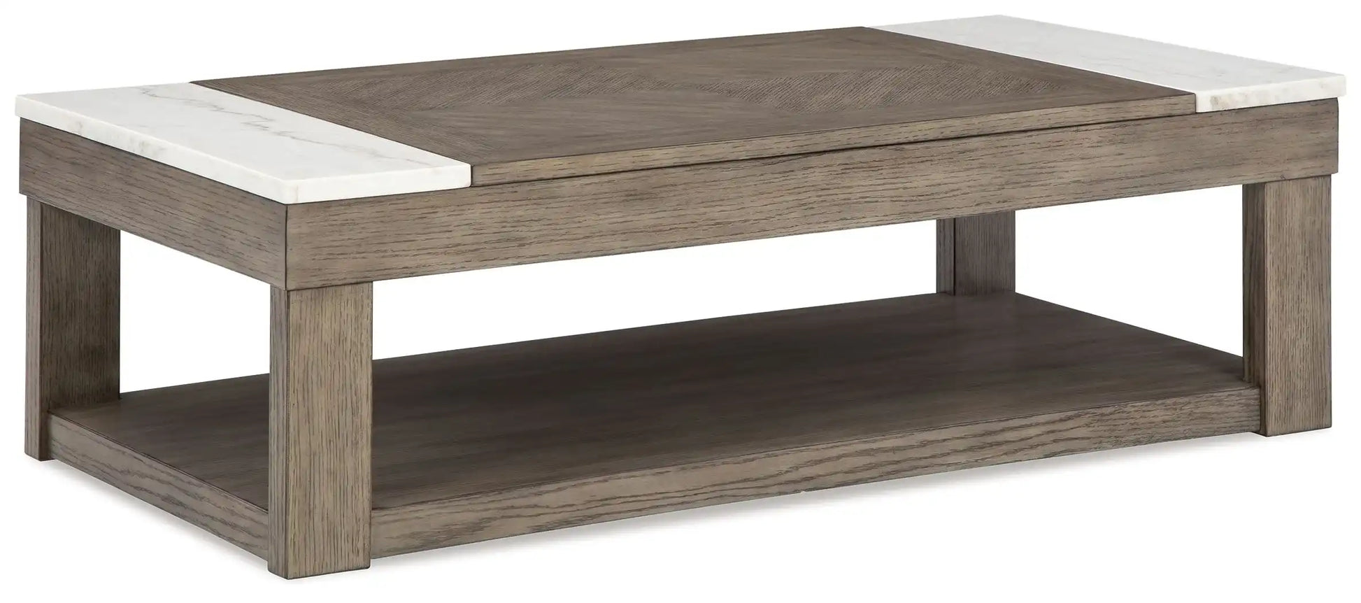 Loyaska - Lift Top Cocktail Table - Grayish Brown / White - Best Buy Furniture