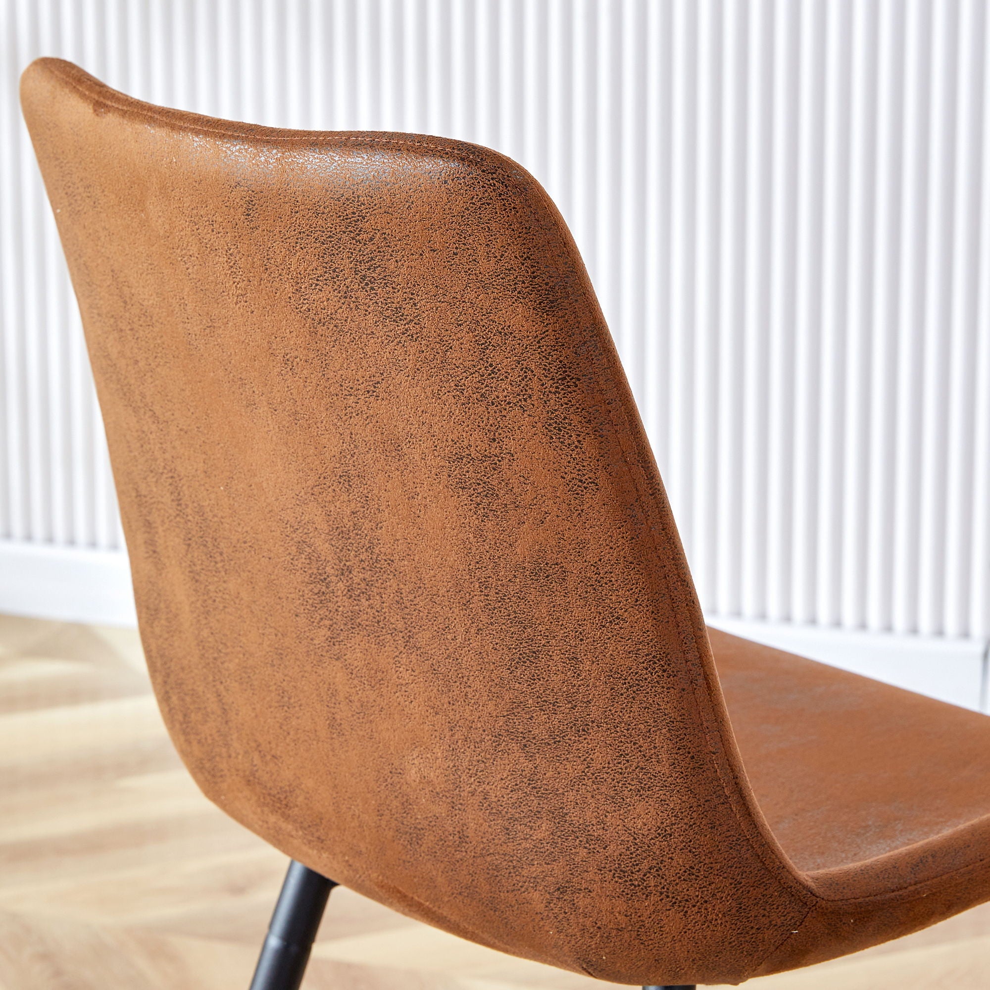 Modern Medieval Style Restaurant Cushioned Chairs With Suede Backrests