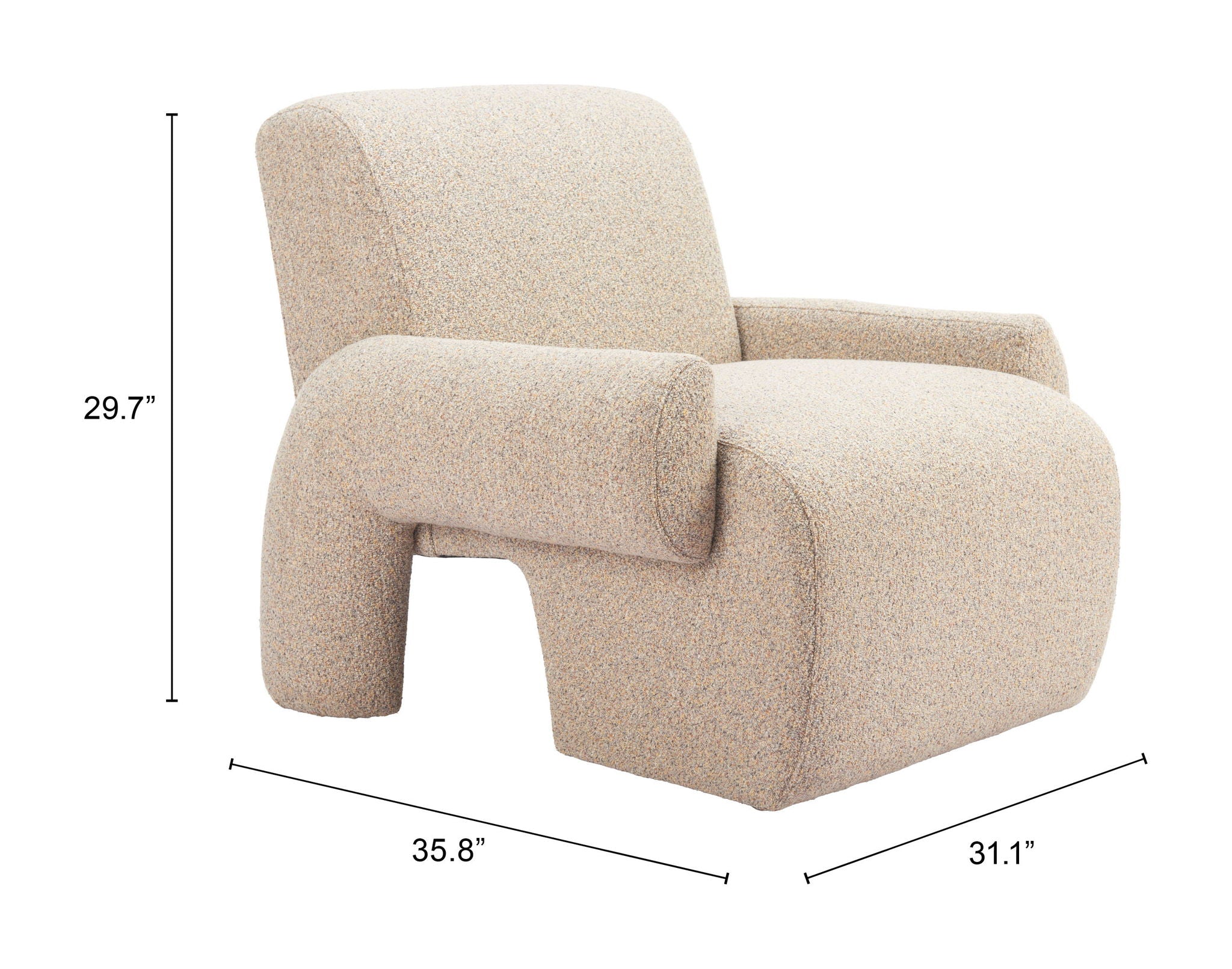 Rura - Accent Chair - Heathered Beige