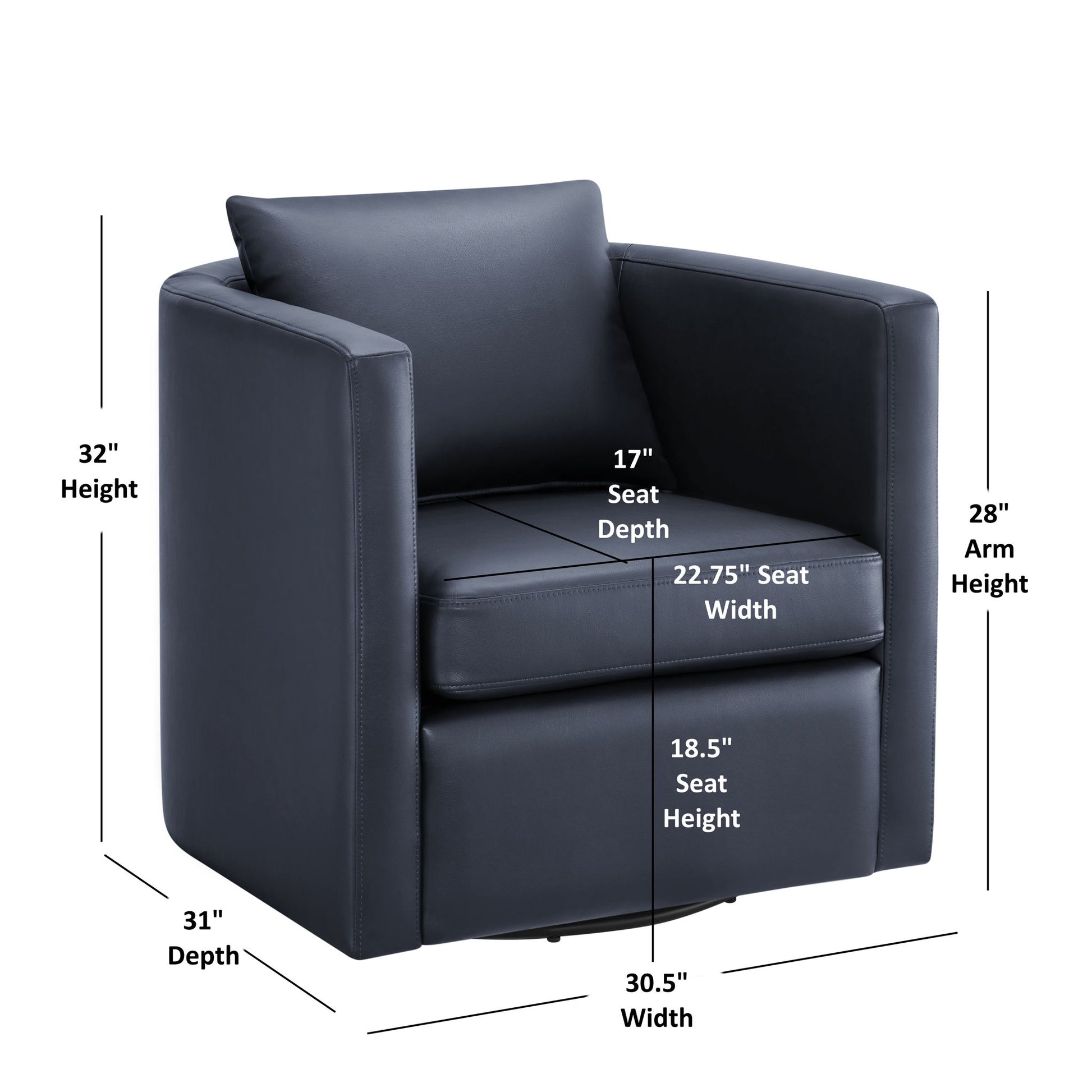 Sutton - Swivel Barrel Chair - Best Buy Furniture