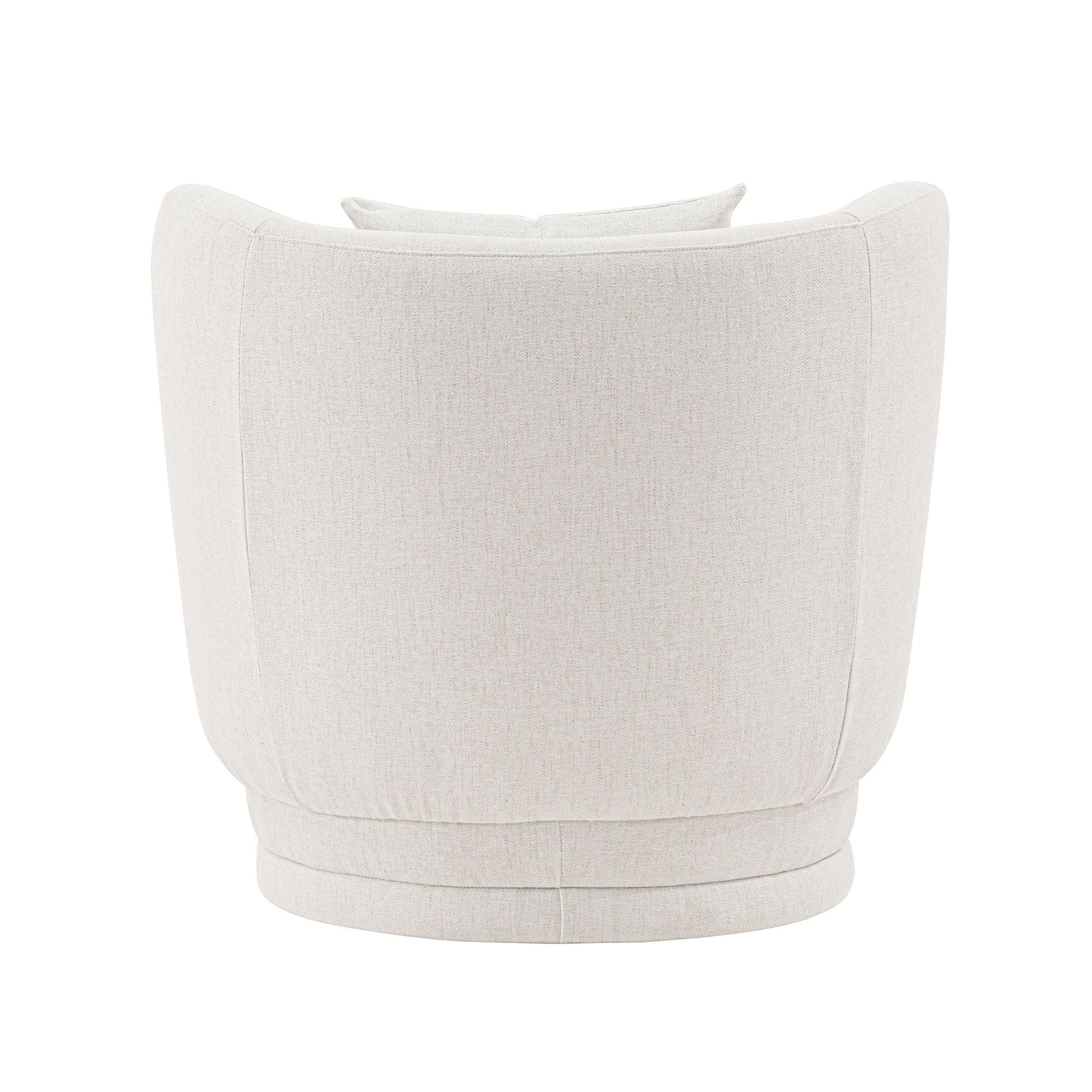 Weave - Accent Chair With Pillow, Comfortable Seating For Living Room - Cream