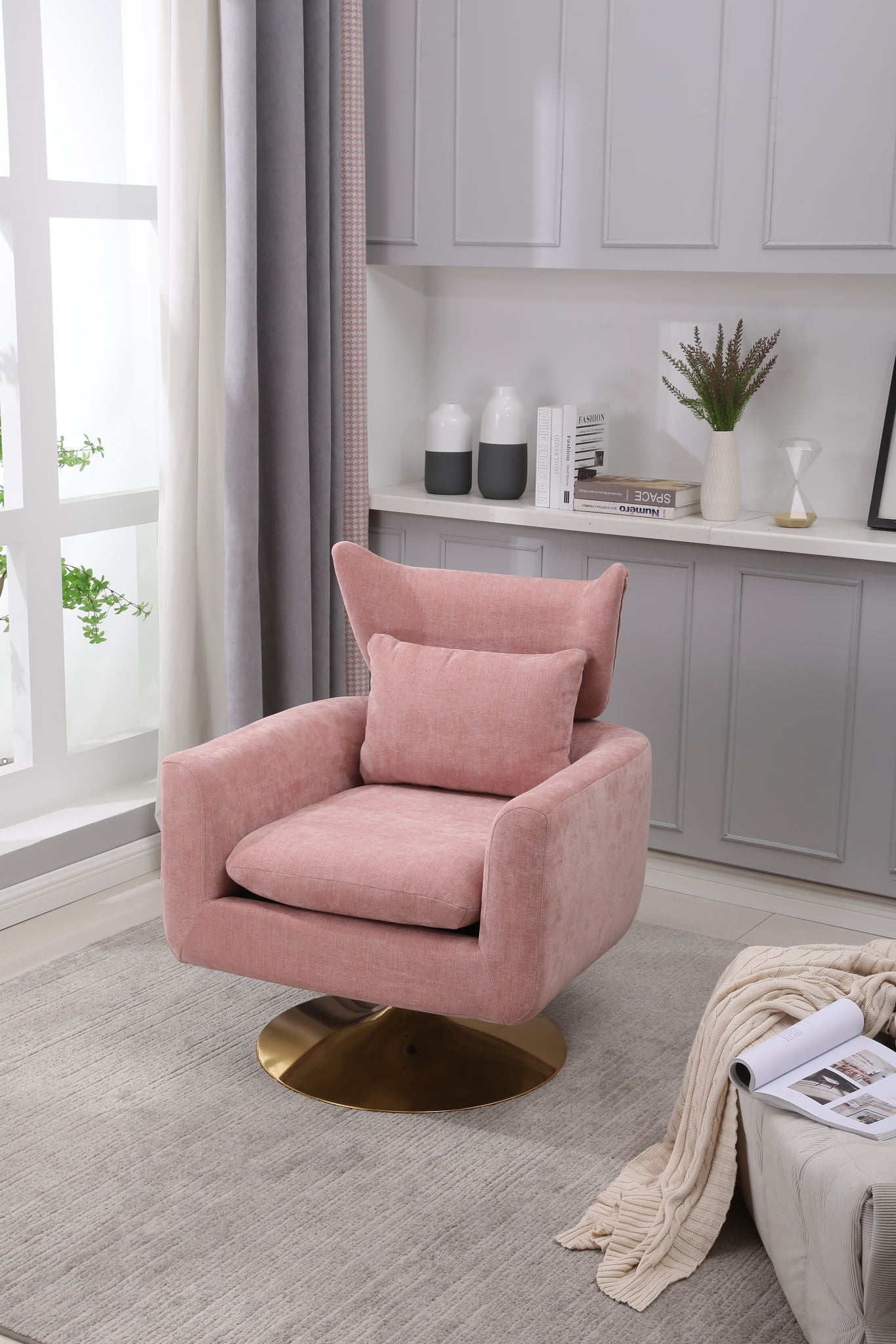 Classic Mid-Century 360 Degree Swivel Accent Chair
