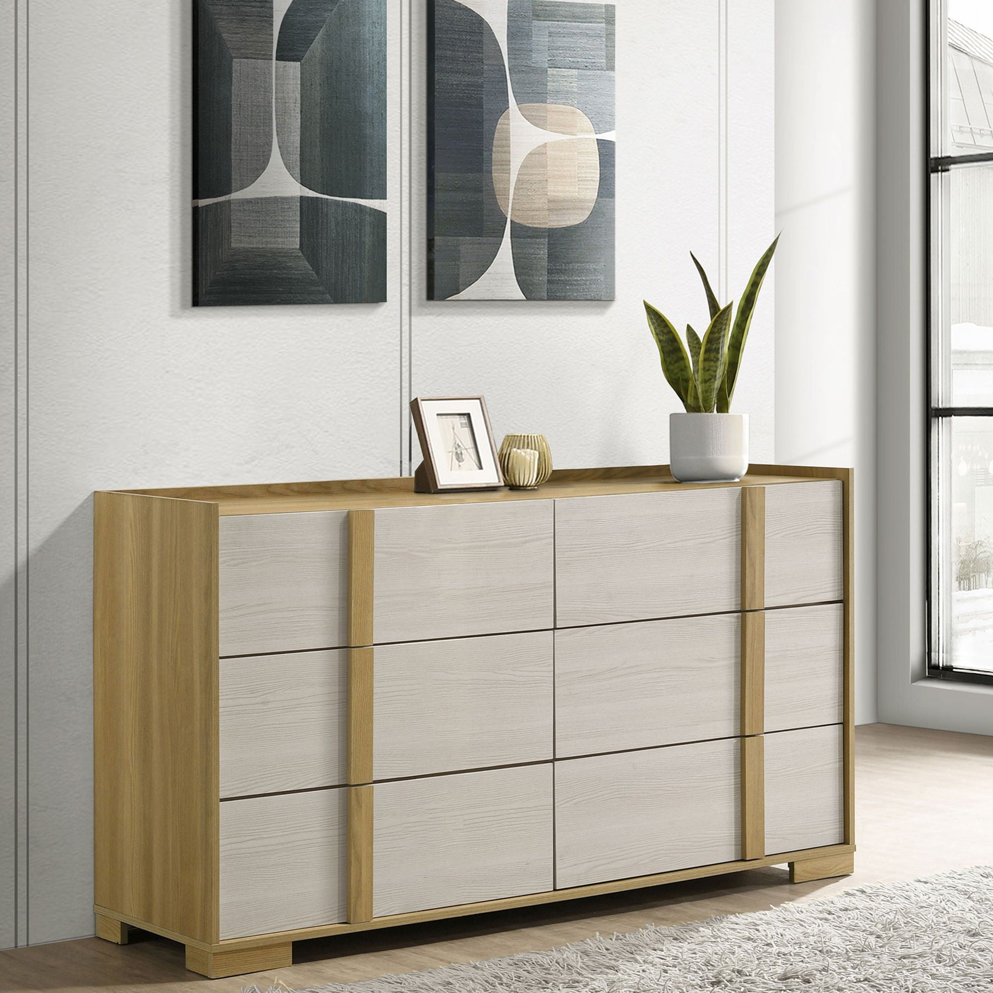 Lincoln - 6 Drawer Dresser - Natural