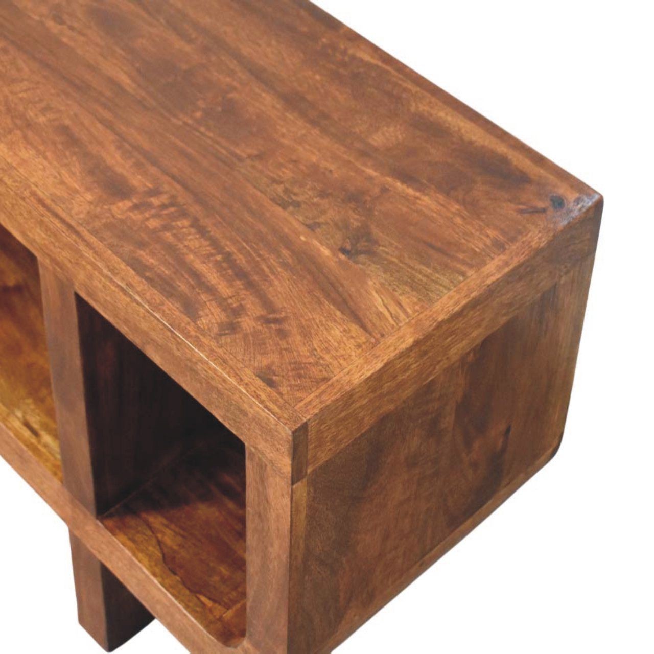 Orion - Curved Media Unit - Brown - Best Buy Furniture