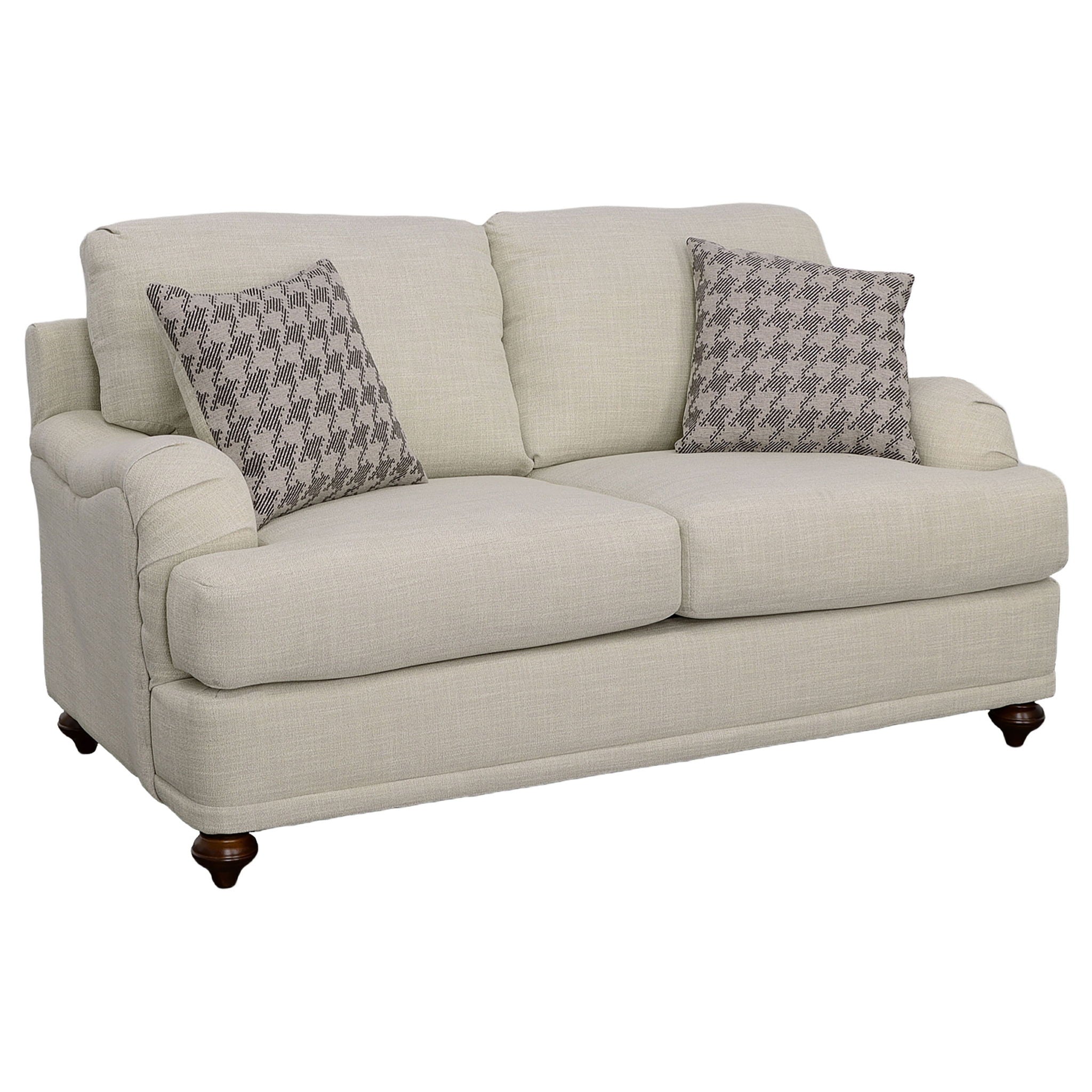 Brewster - Upholstered Loveseat With English Arms - Light Gray