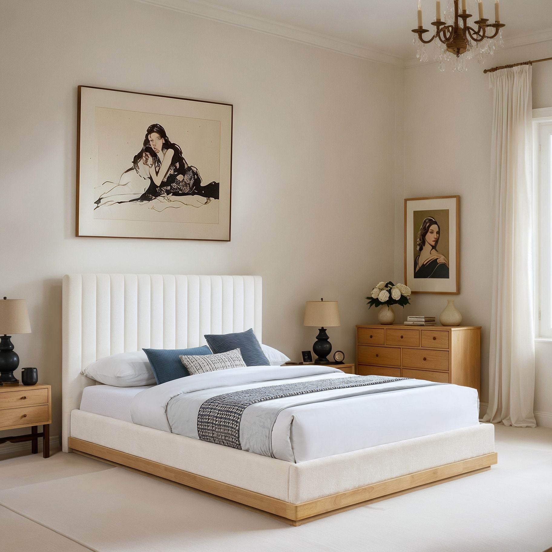 Emmet - Fabric Bed - Light Brown Base