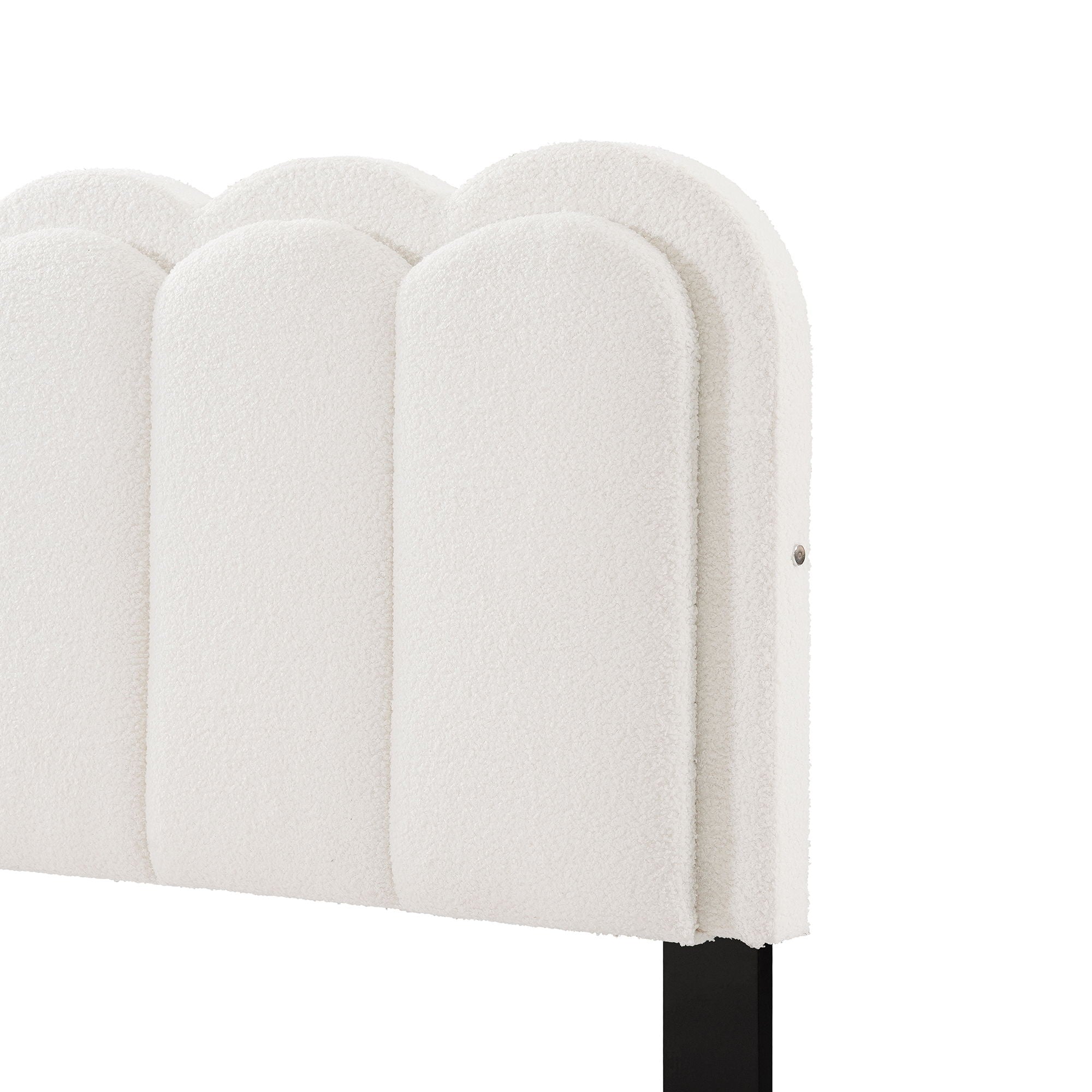 Lambswool Petal Headboard Bed Frame