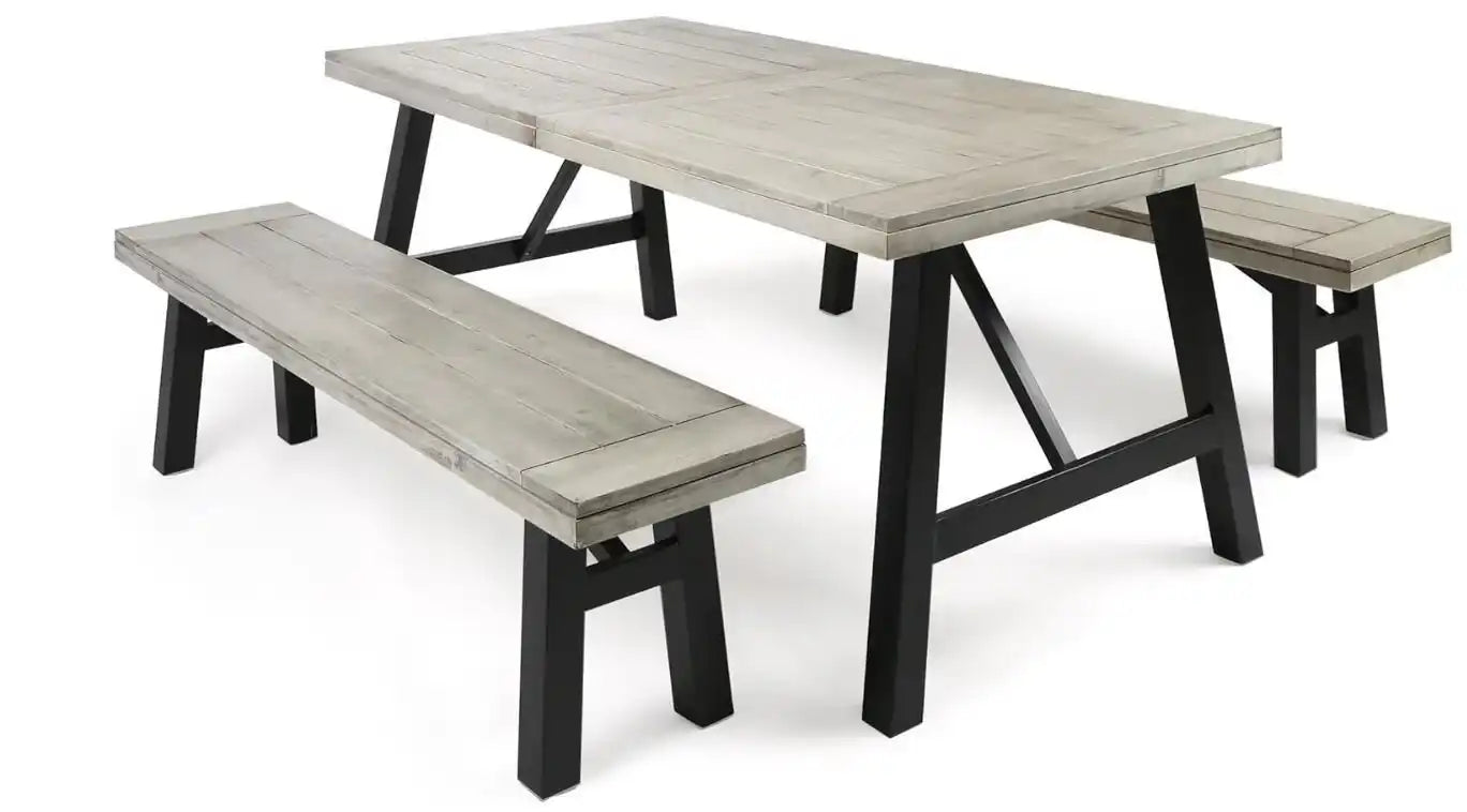 Bettina - Dining Set 3 Pieces - Gray