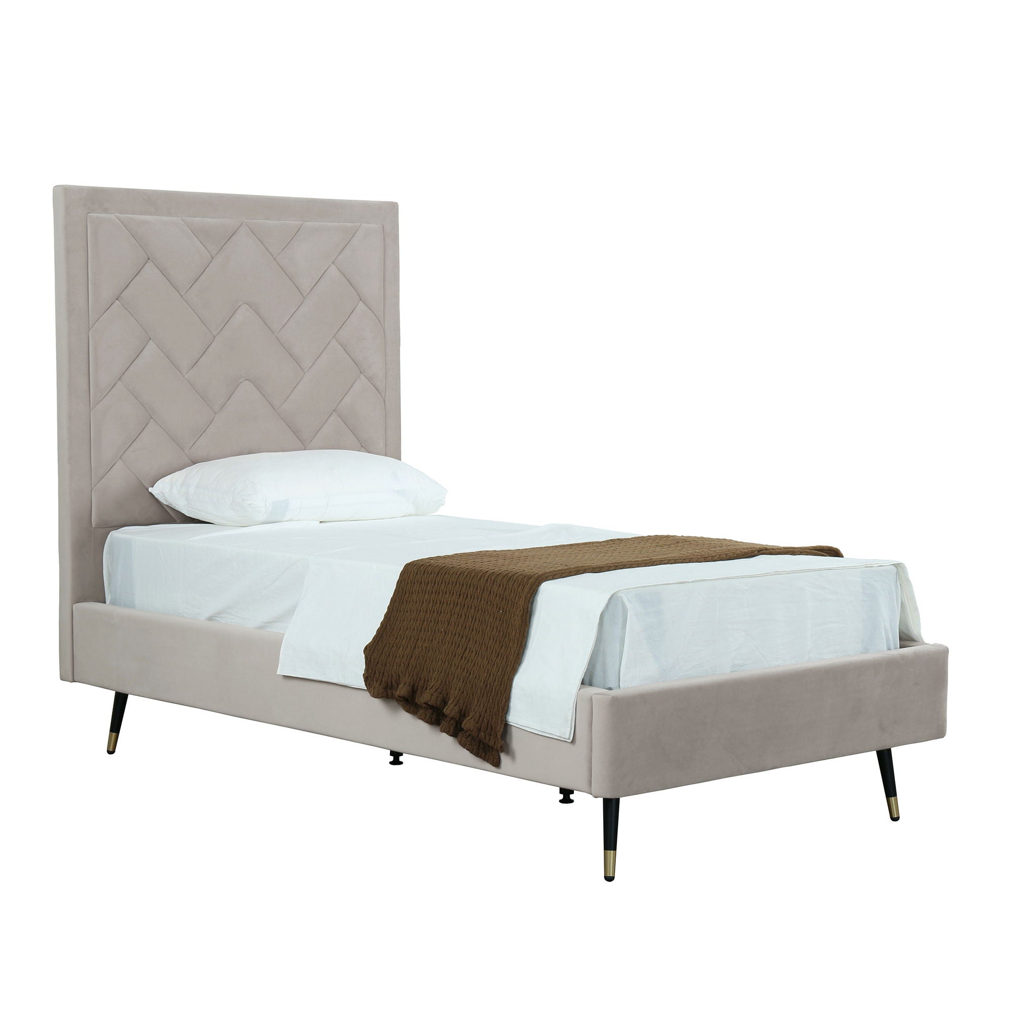 Crosby - Bed With Upholstered Headboard And Slats