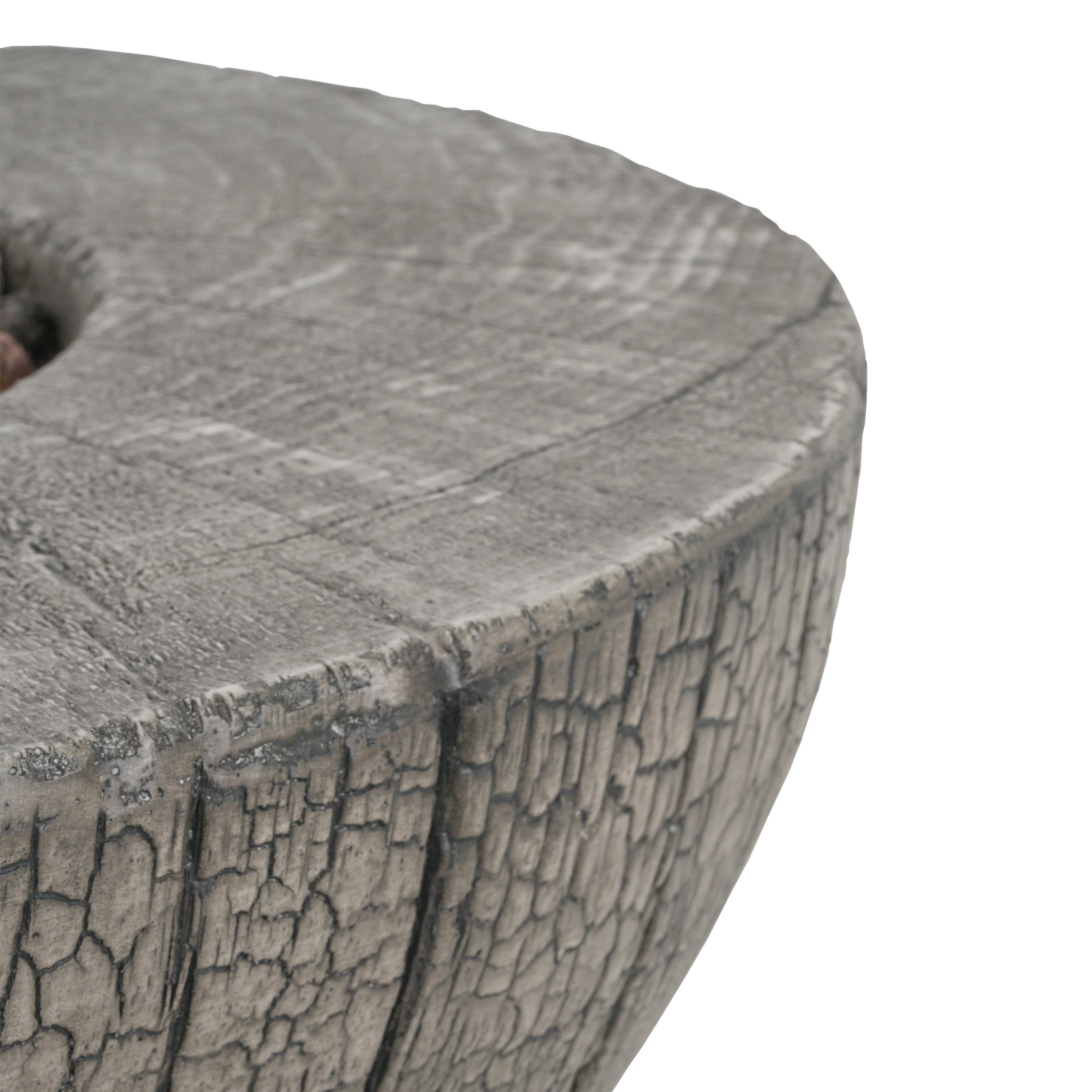 Patio MGO Propane Fire Pit, 30,000 BTU, Light Grey