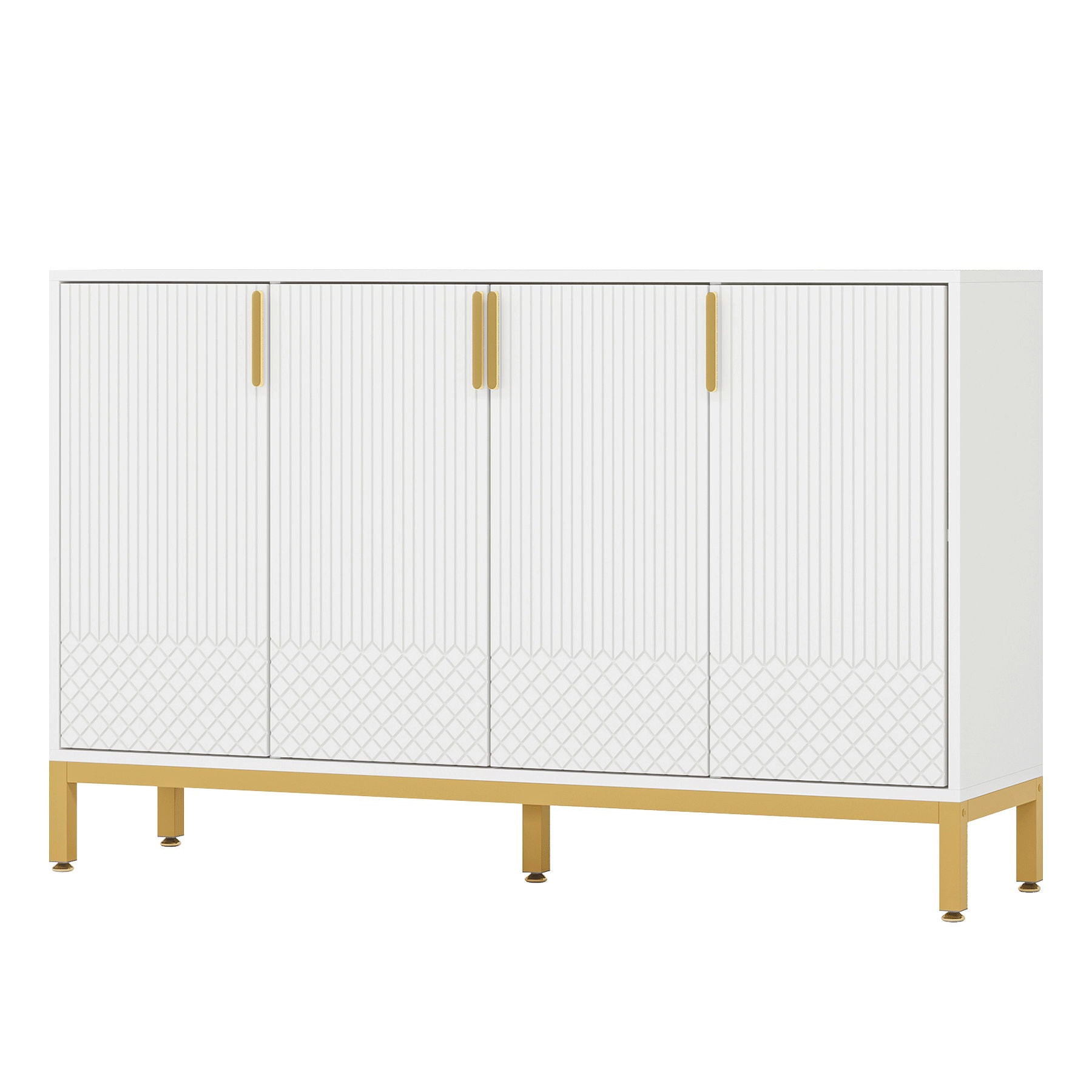 Buffet Sideboard Cabinet With Geometric Doors