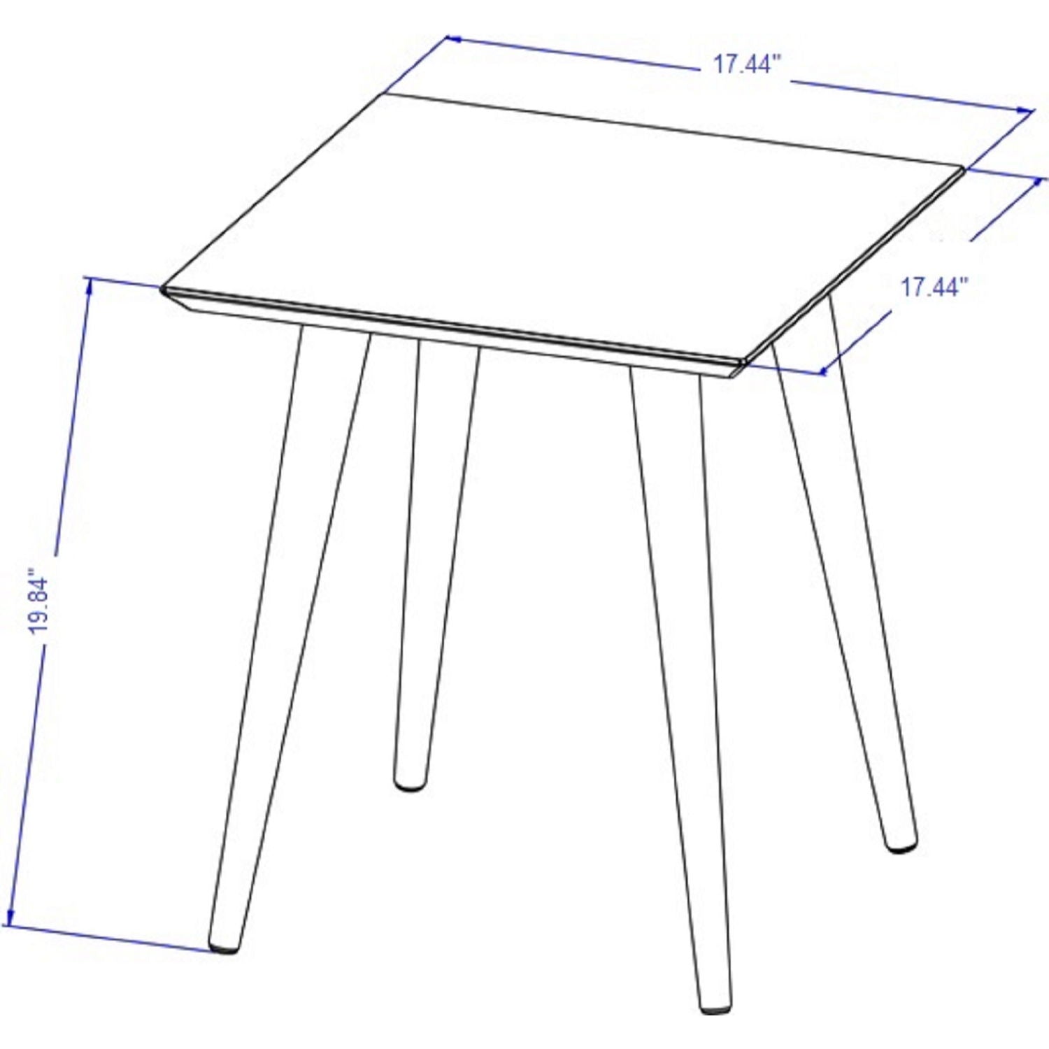 Utopia - Square End Table - Off White
