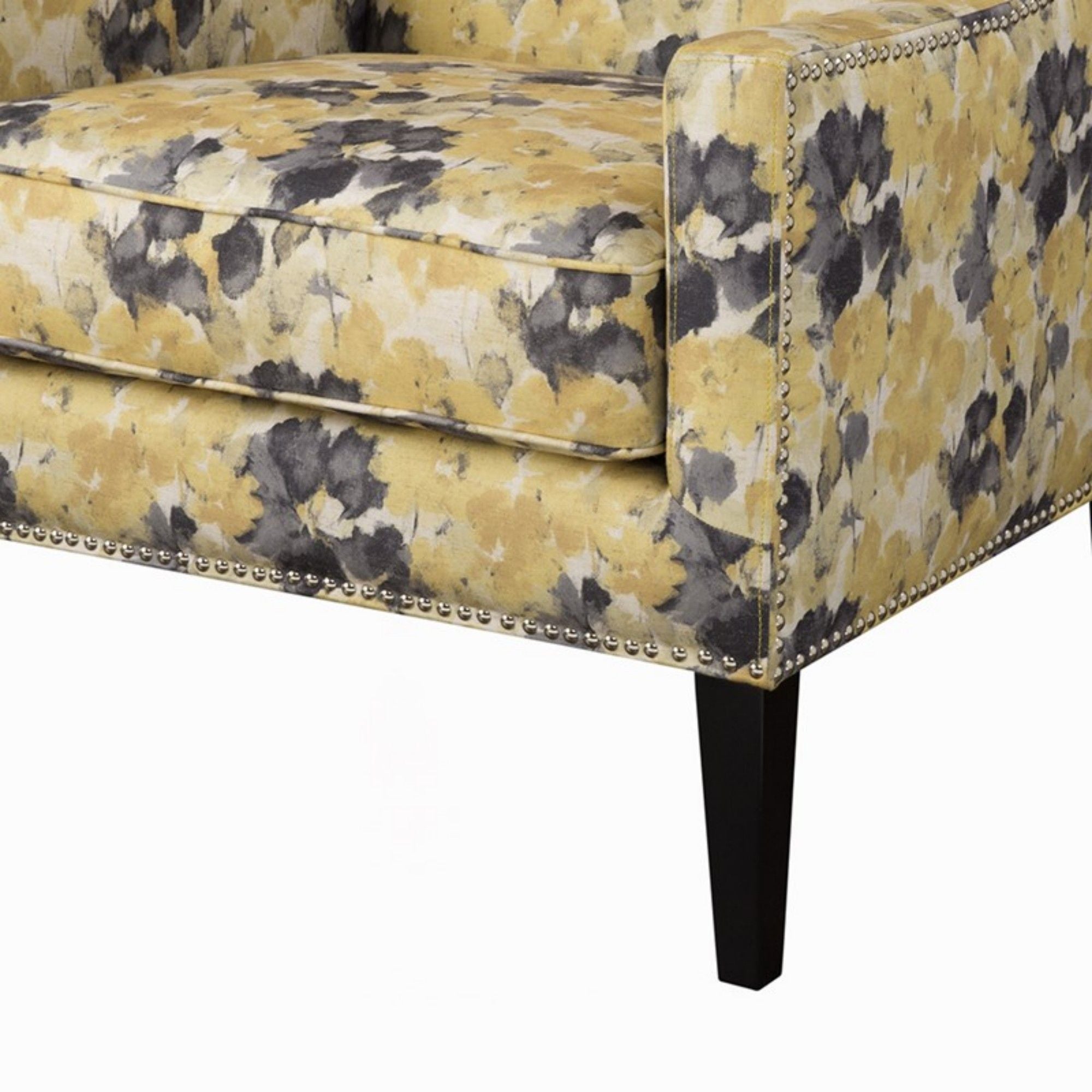 Barton - Wing Chair With Nail Head Accents
