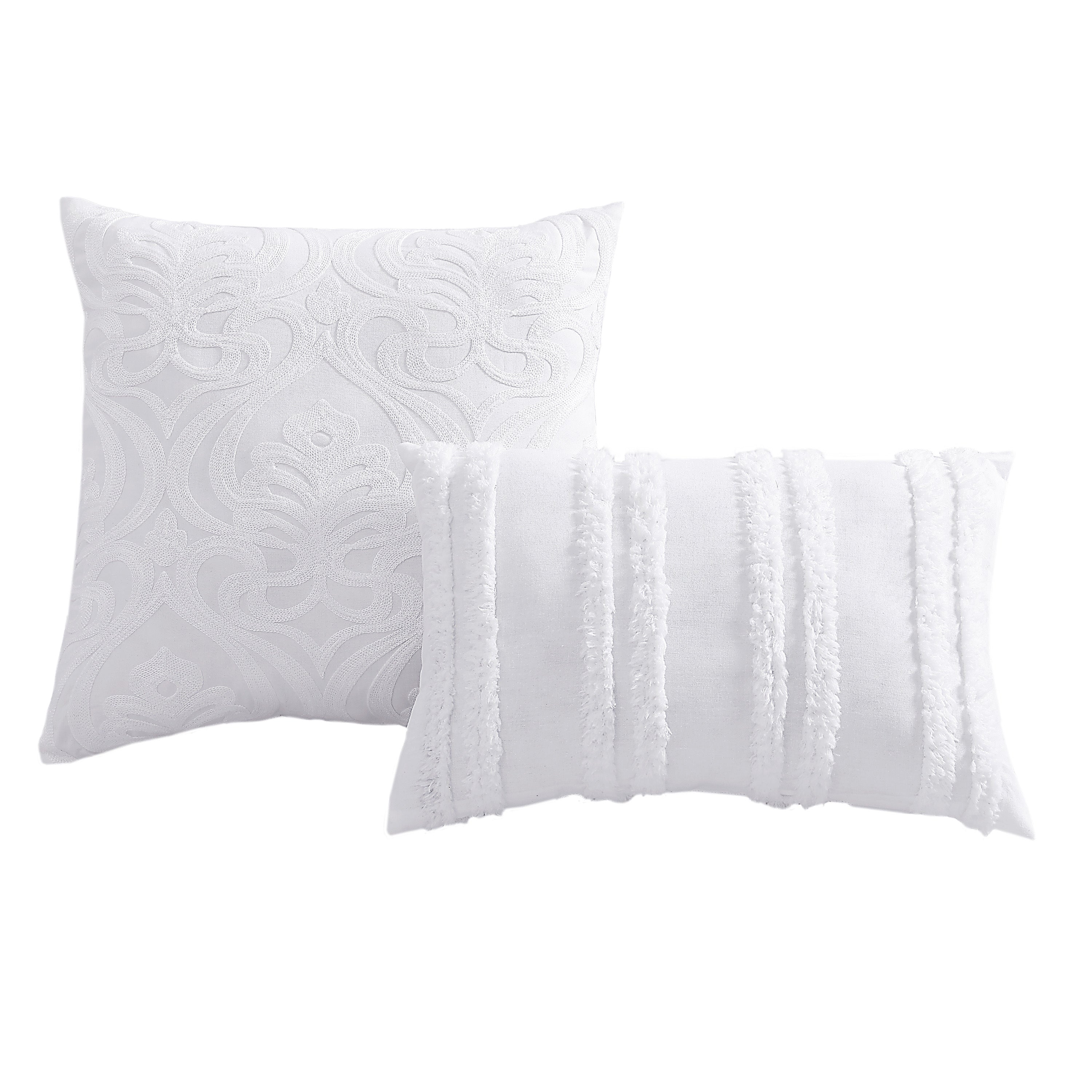 Rhapsody 6 Pc Cotton Clip Jacquard Bedding Ensemble