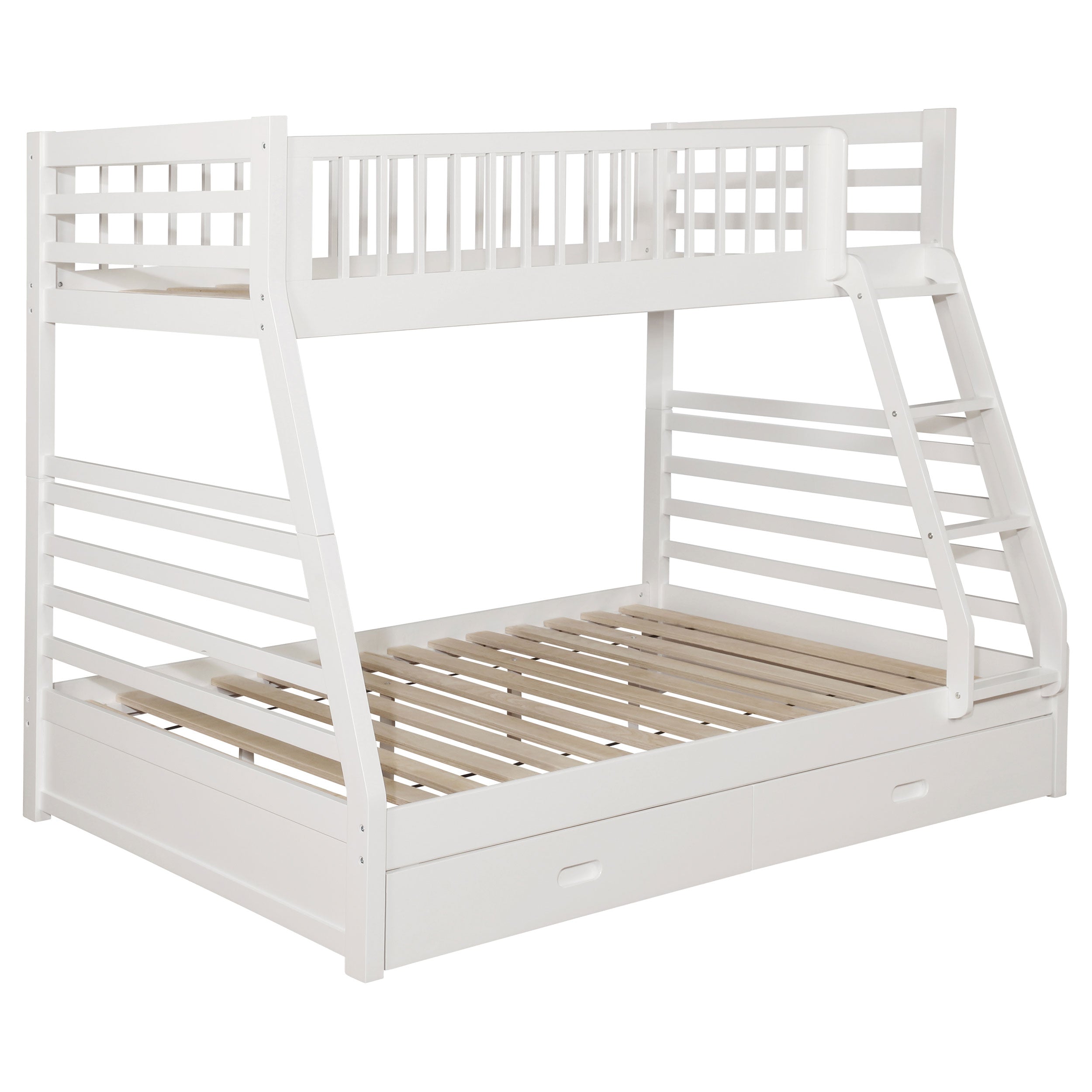 Ashton 2-drawer Wood Twin Over Full Bunk Bed White-CoasterEssence