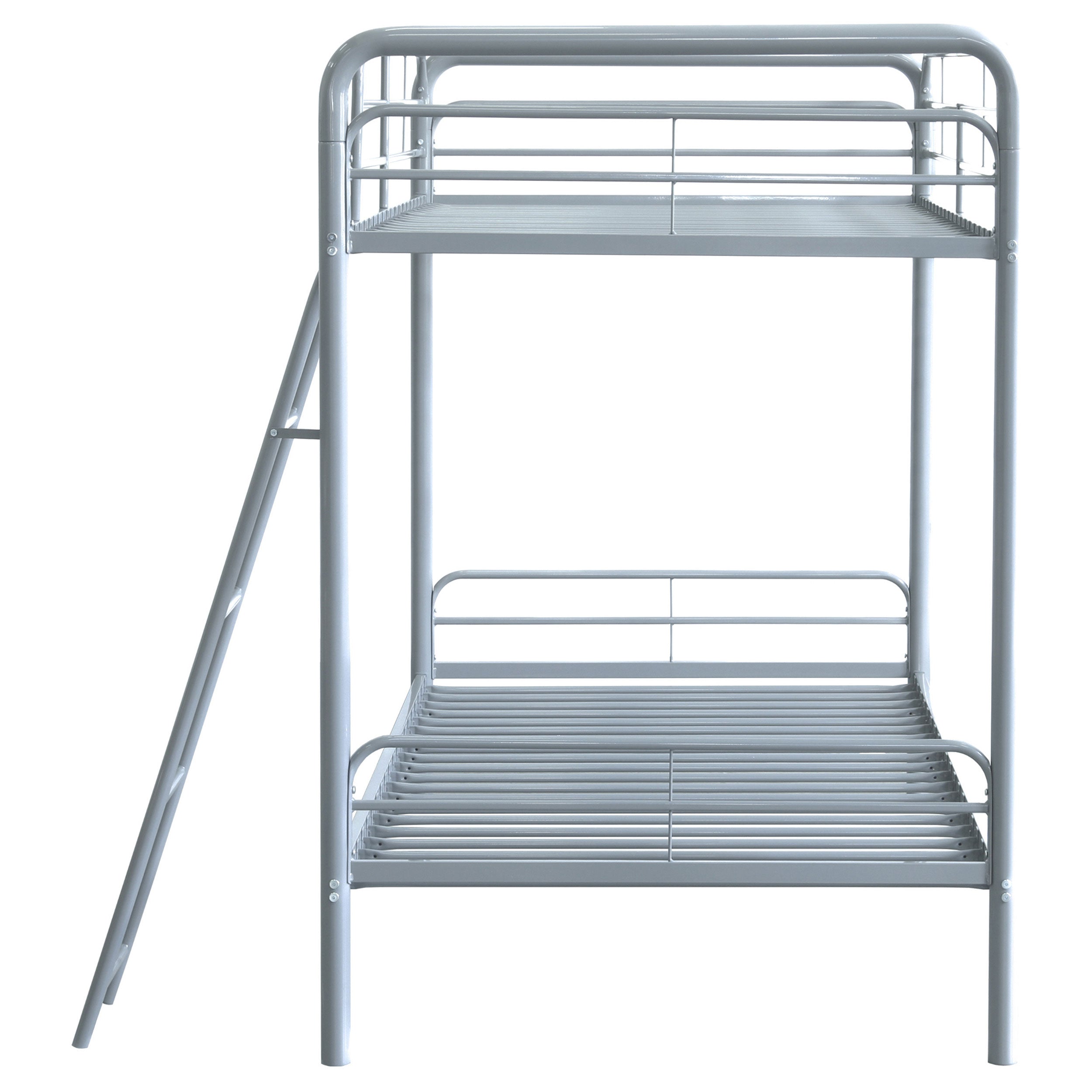 Carson Metal Twin Over Twin Bunk Bed Glossy Silver-