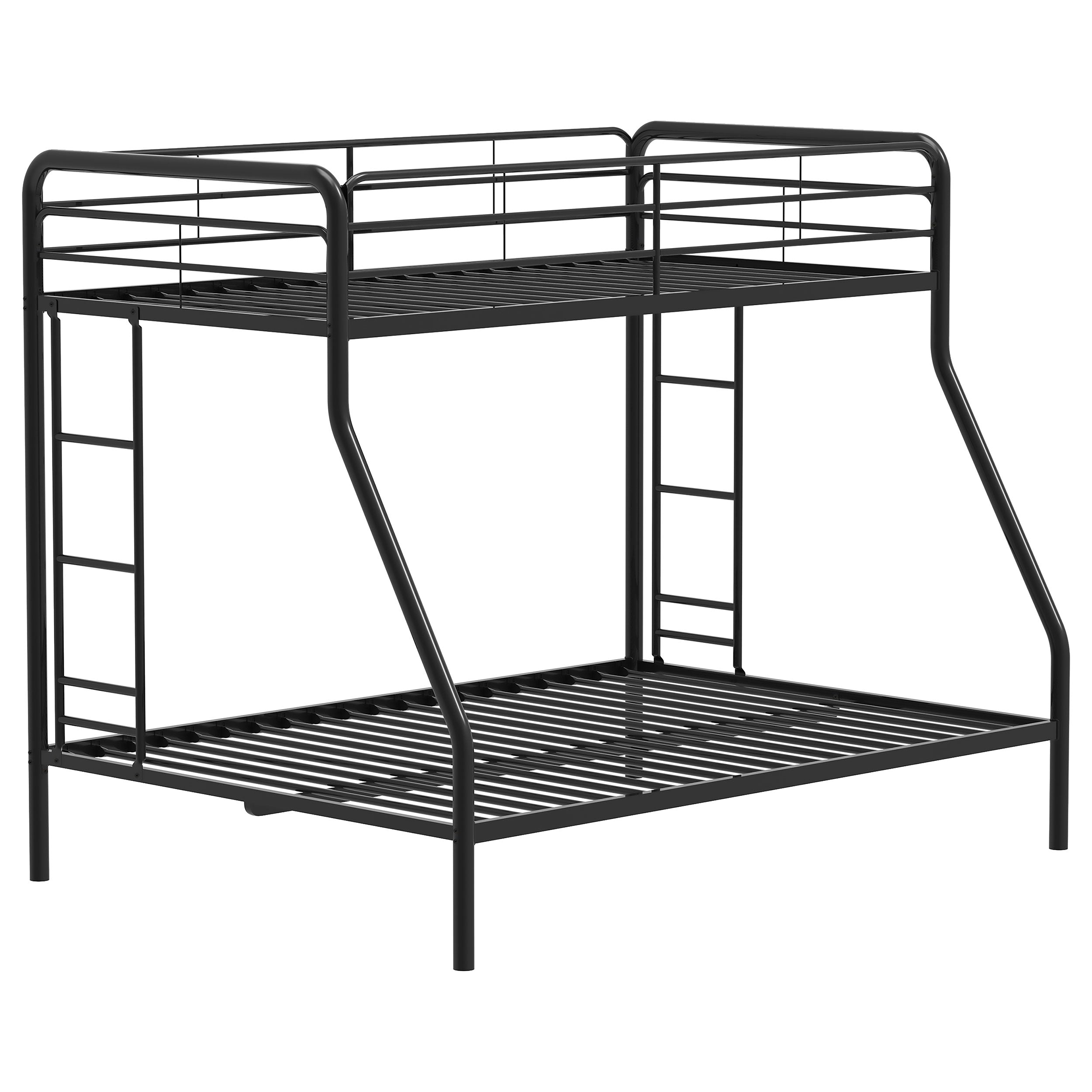 Carson Metal Twin Over Full Bunk Bed Glossy Black-