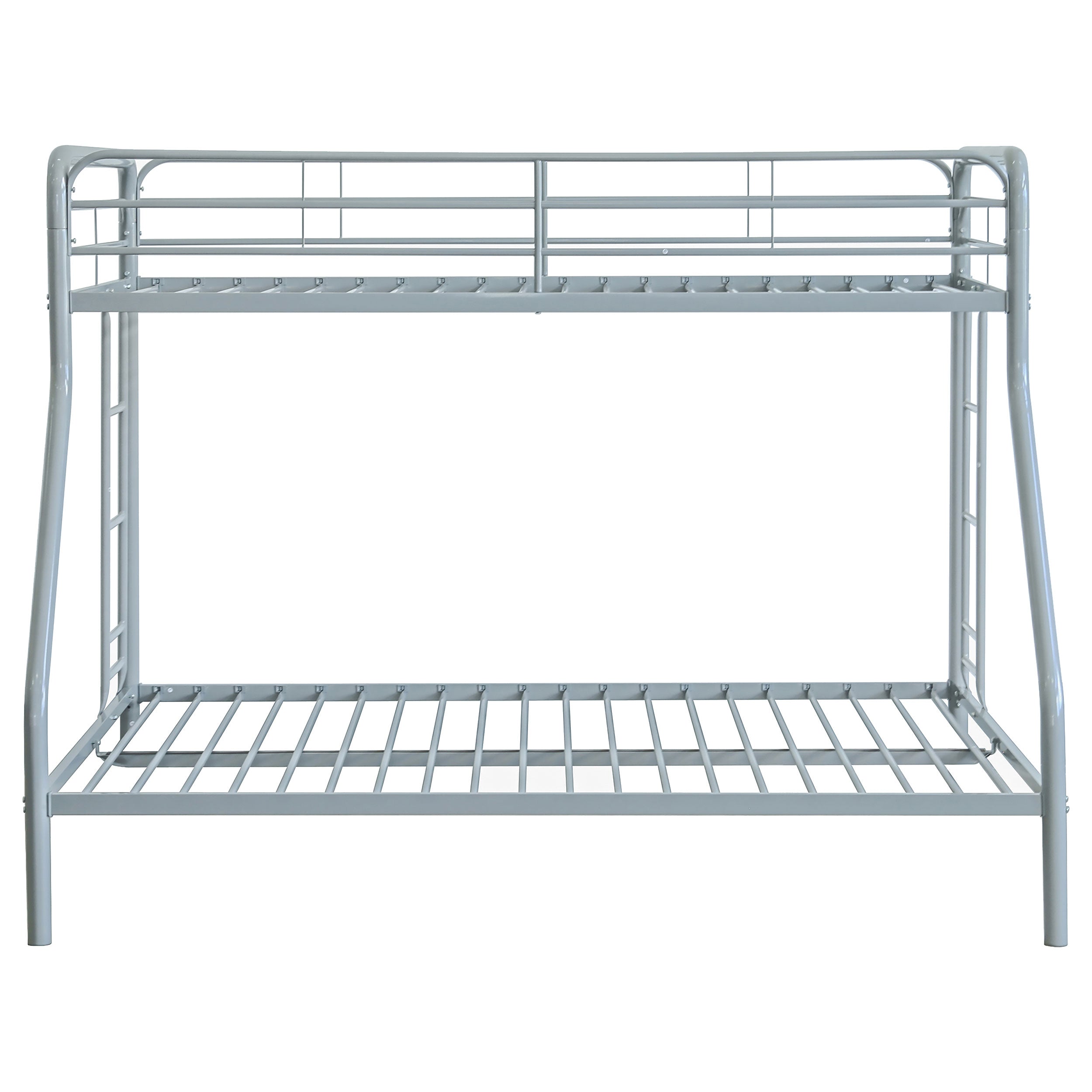 Carson Metal Twin Over Full Bunk Bed Glossy Silver-