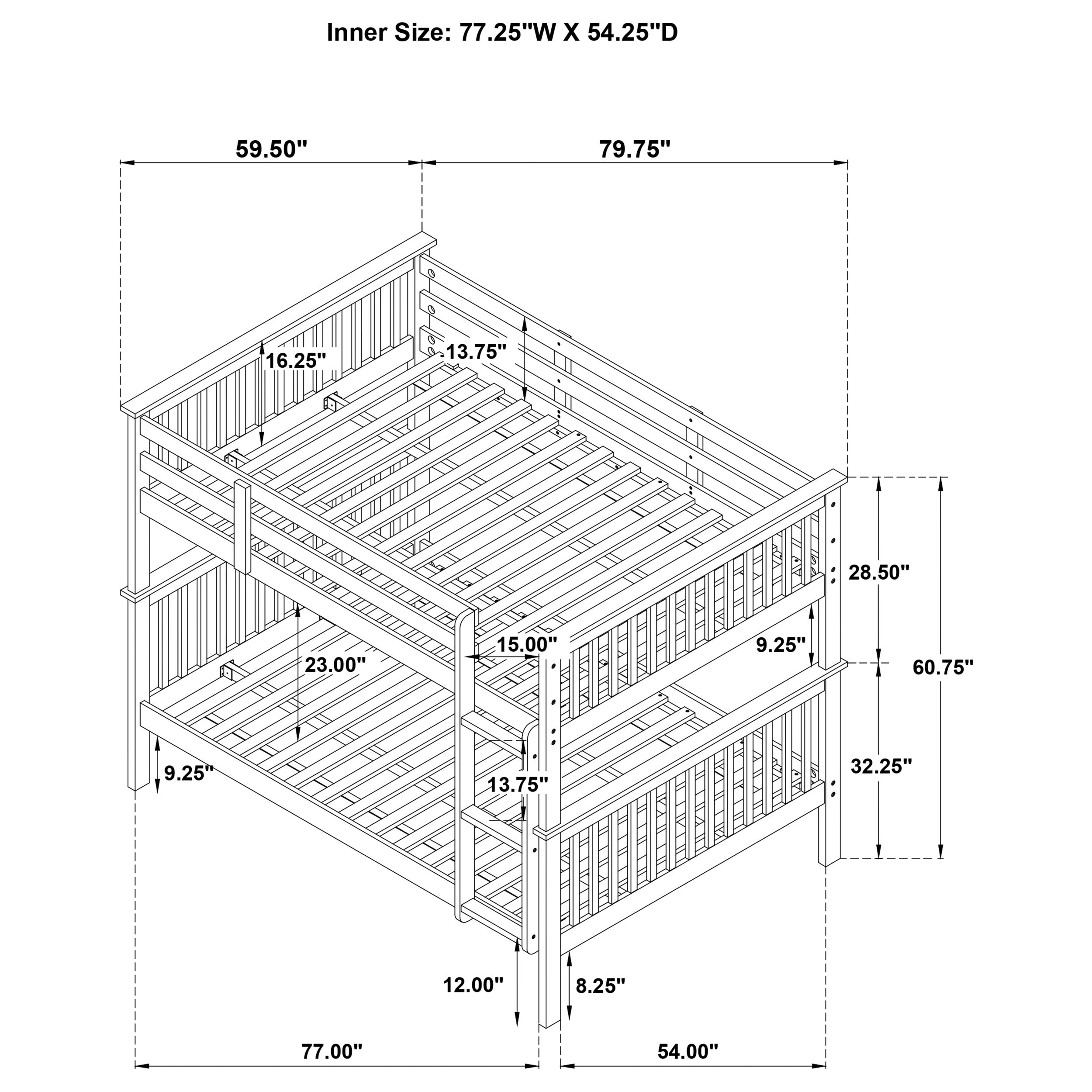 Chapman Wood Full Over Full Bunk Bed Black-CoasterEveryday