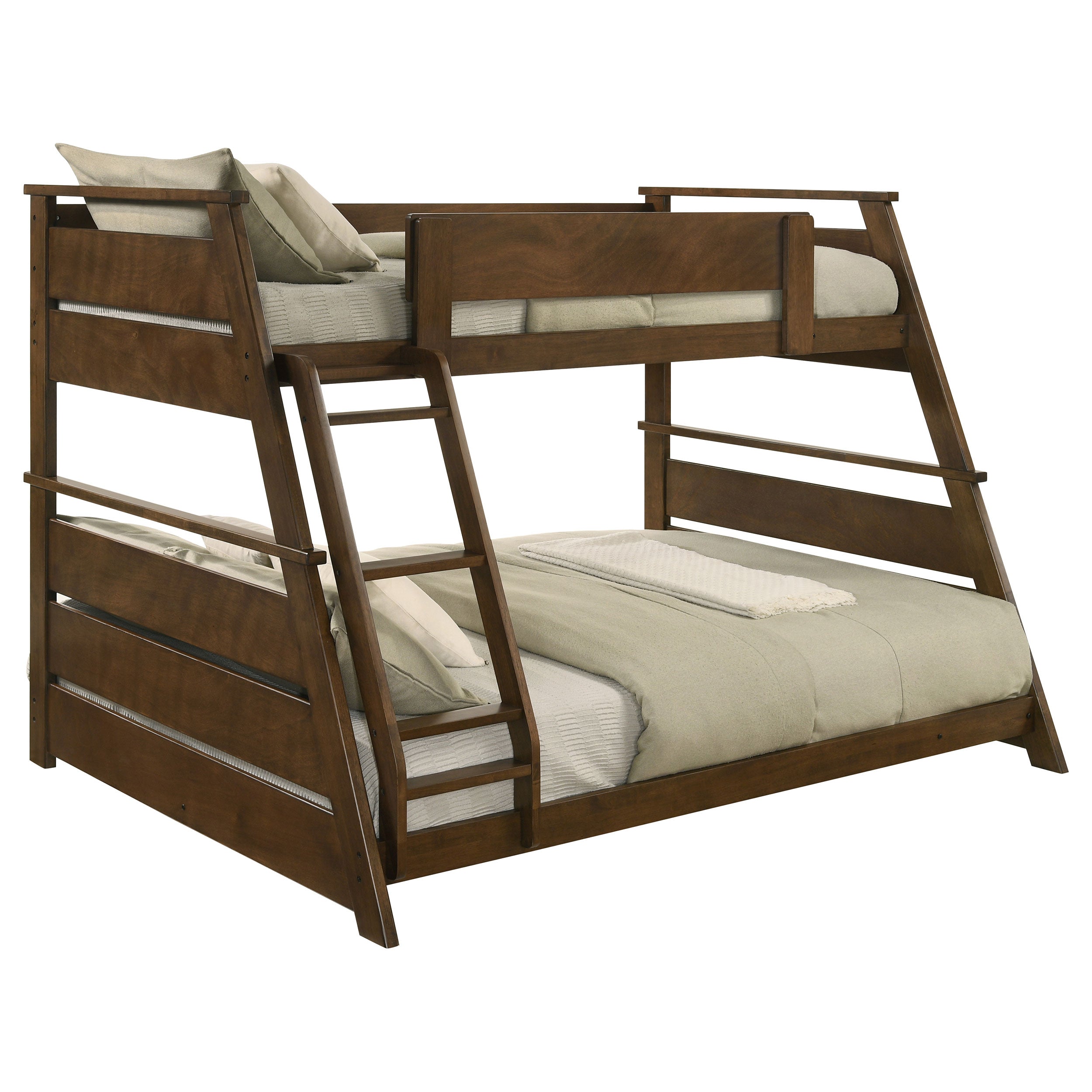Holden Wood Veneer Twin Over Full Bunk Bed Walnut-
