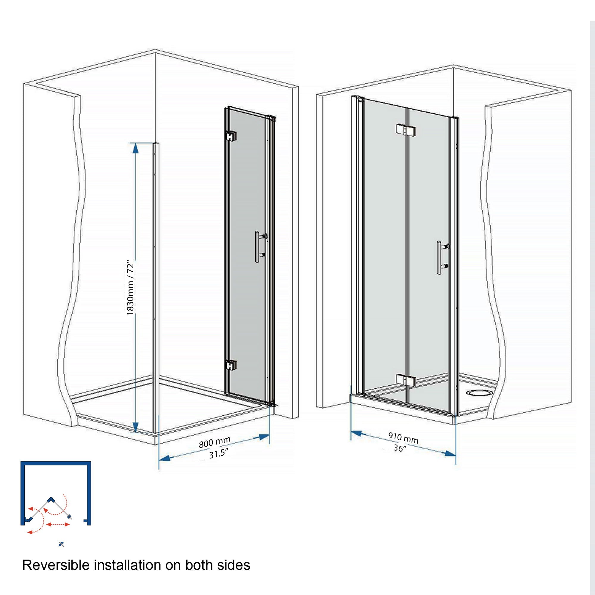 Bifold Shower Door