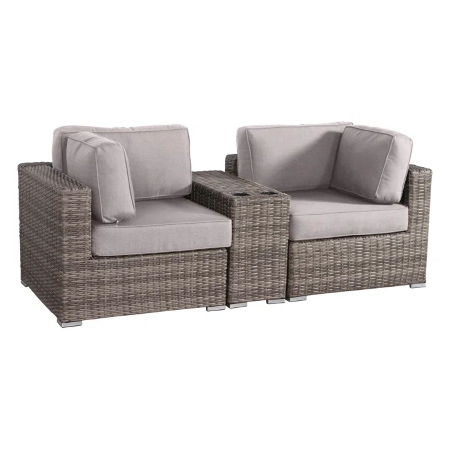 Handcrafted Outdoor Loveseat With Wicker Seating - Best Buy Furniture