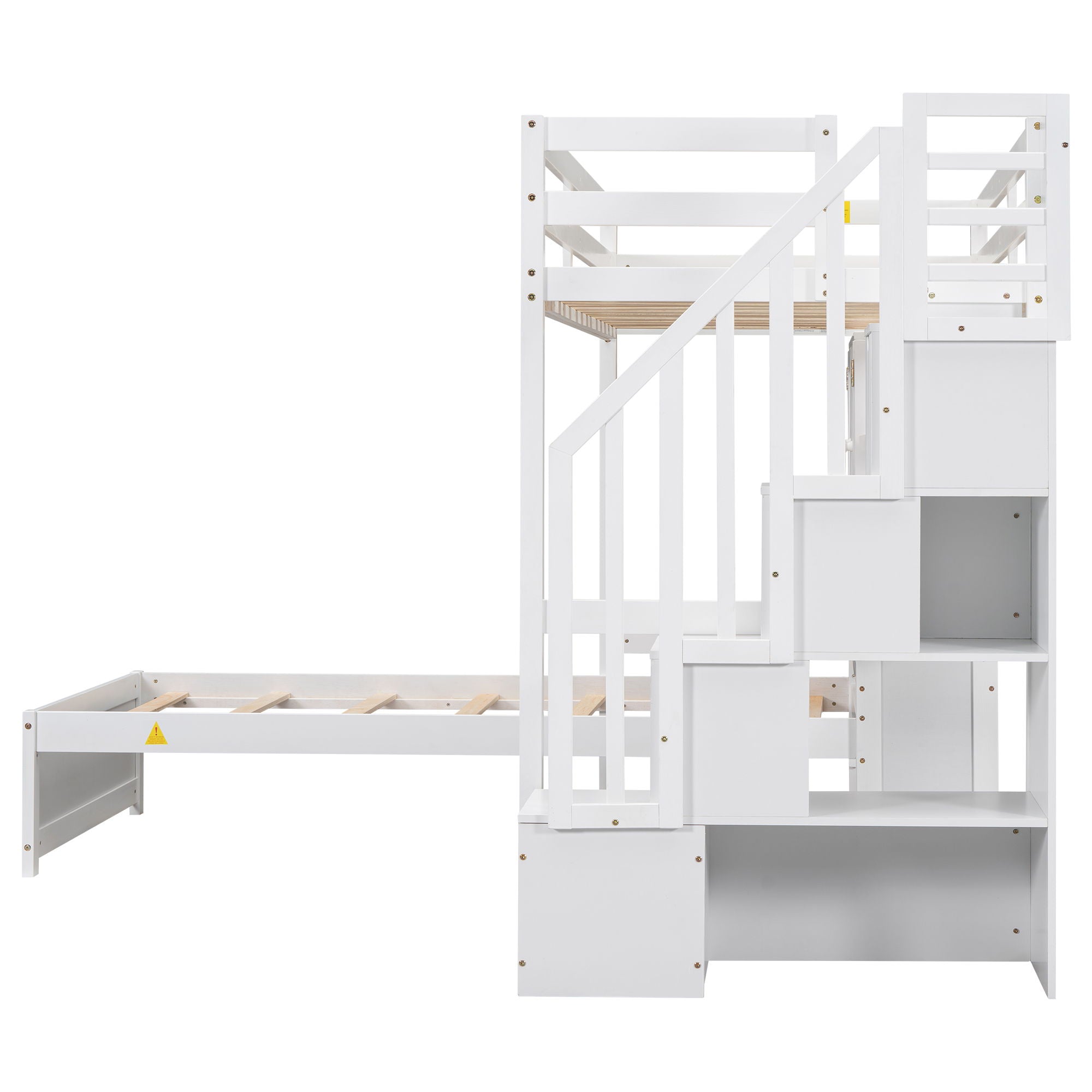 Loft Bed With Built In Desk And Staircase