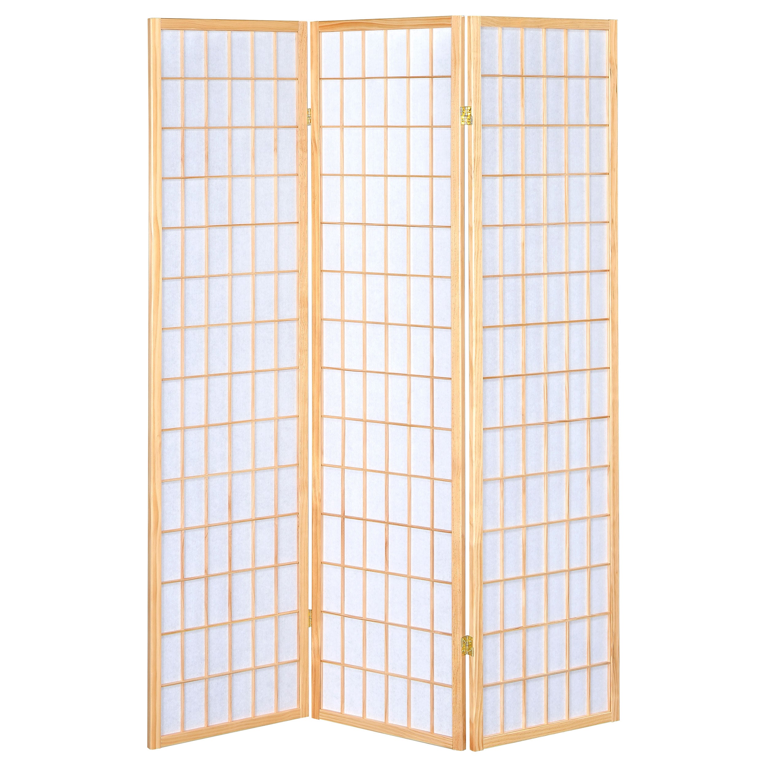 Carrie 3-Panel Room Divider Folding Shoji Screen Natural-CoasterEveryday