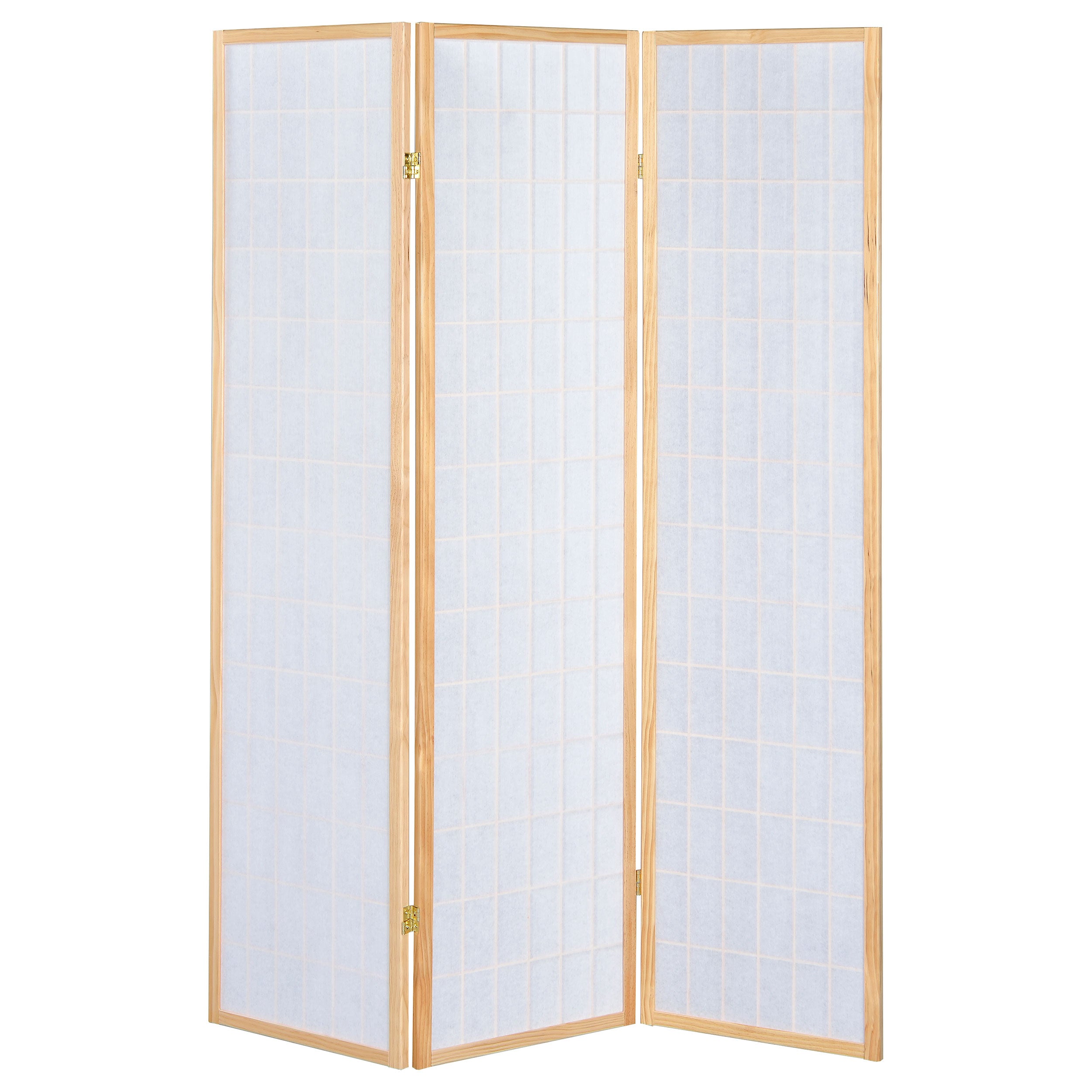 Carrie 3-Panel Room Divider Folding Shoji Screen Natural-CoasterEveryday