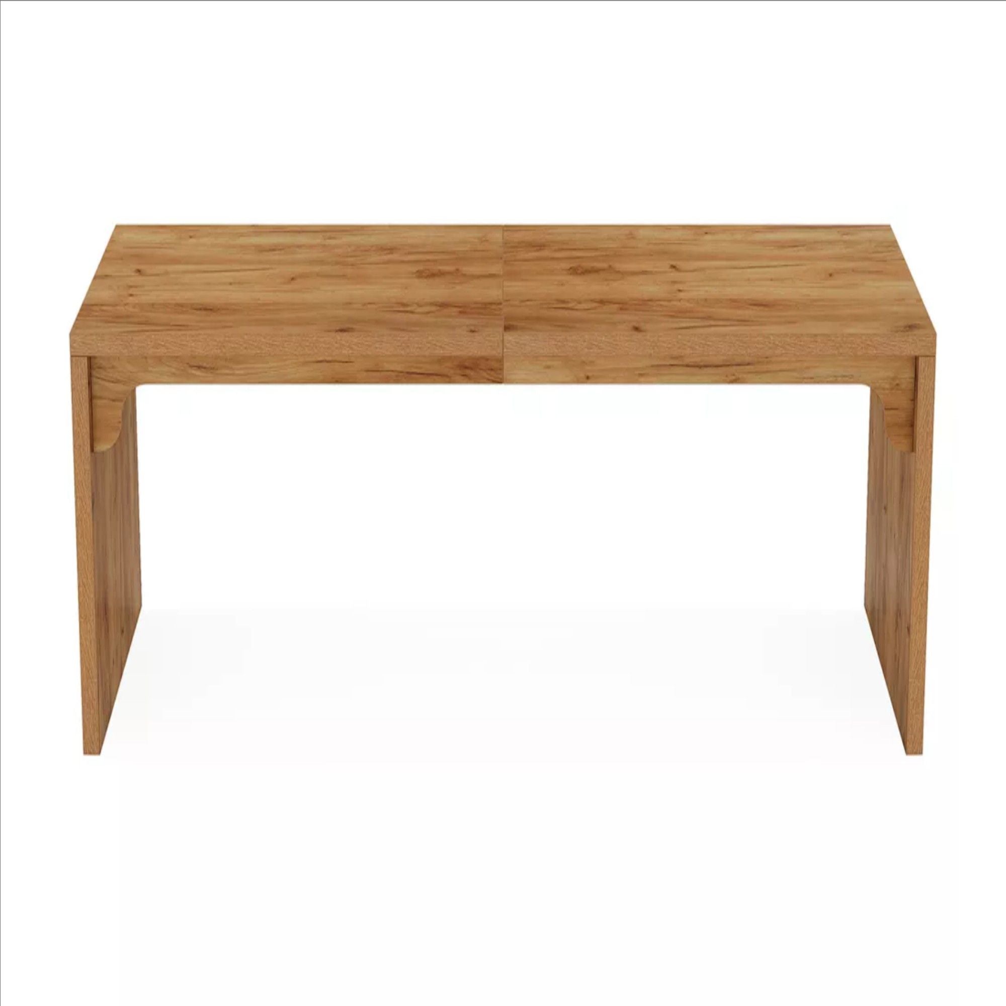 Extra Long 2 Person Computer Desk, Large Workstation - Brown