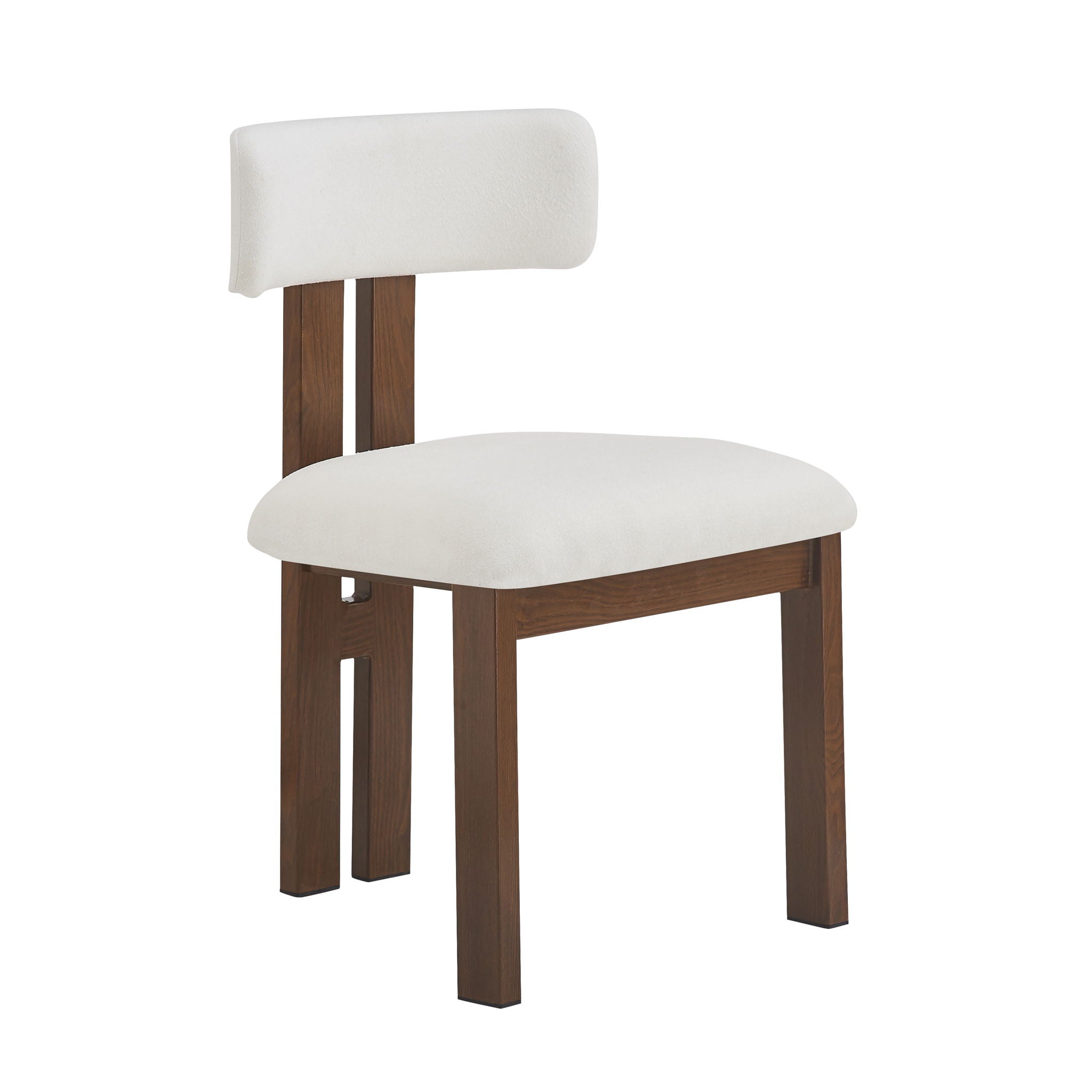 Modern 7 Piece Dining Set With Upholstered Armless Chairs And Dining Table