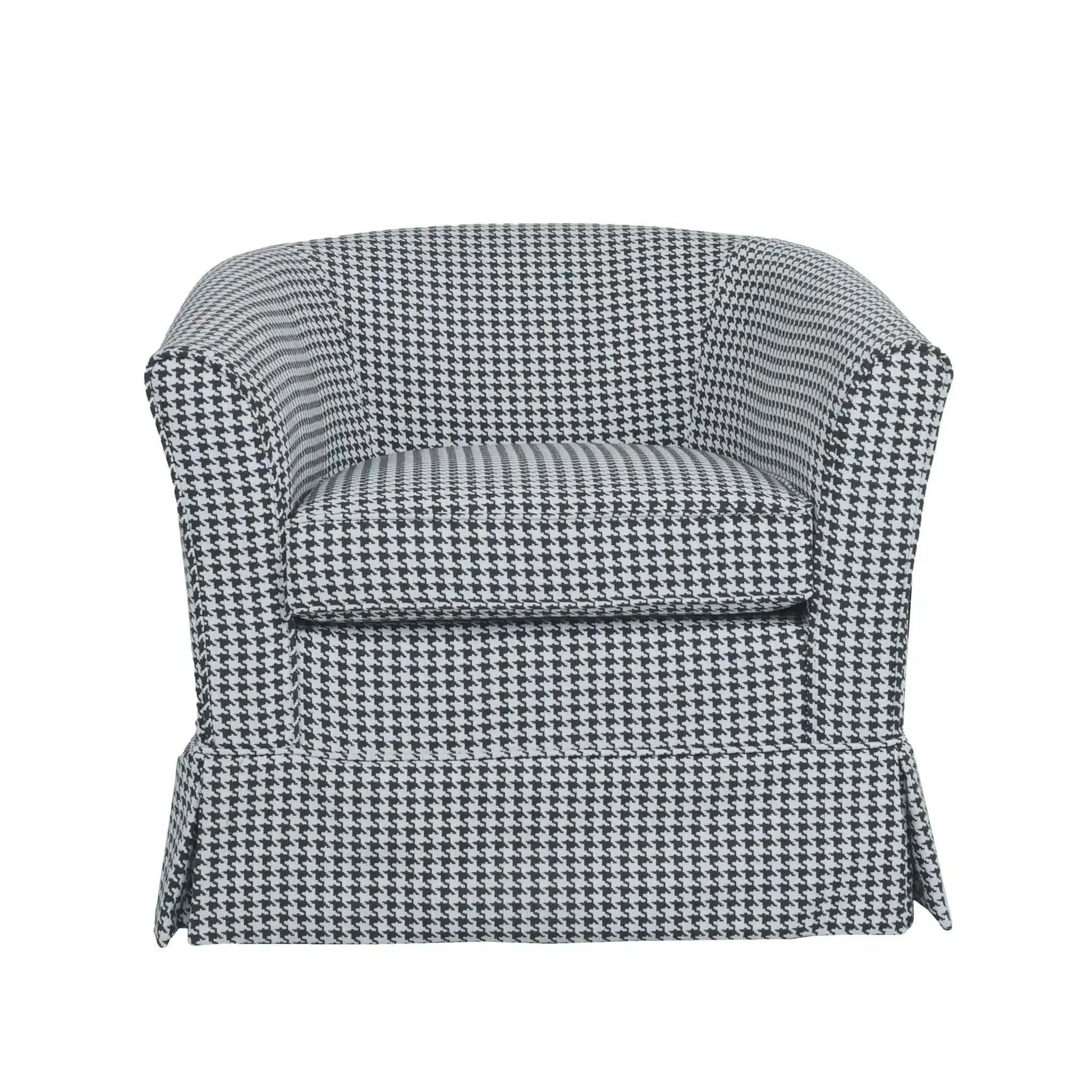 Zeniqua - Upholstered Velvet Swivel Chair With Loose Cover