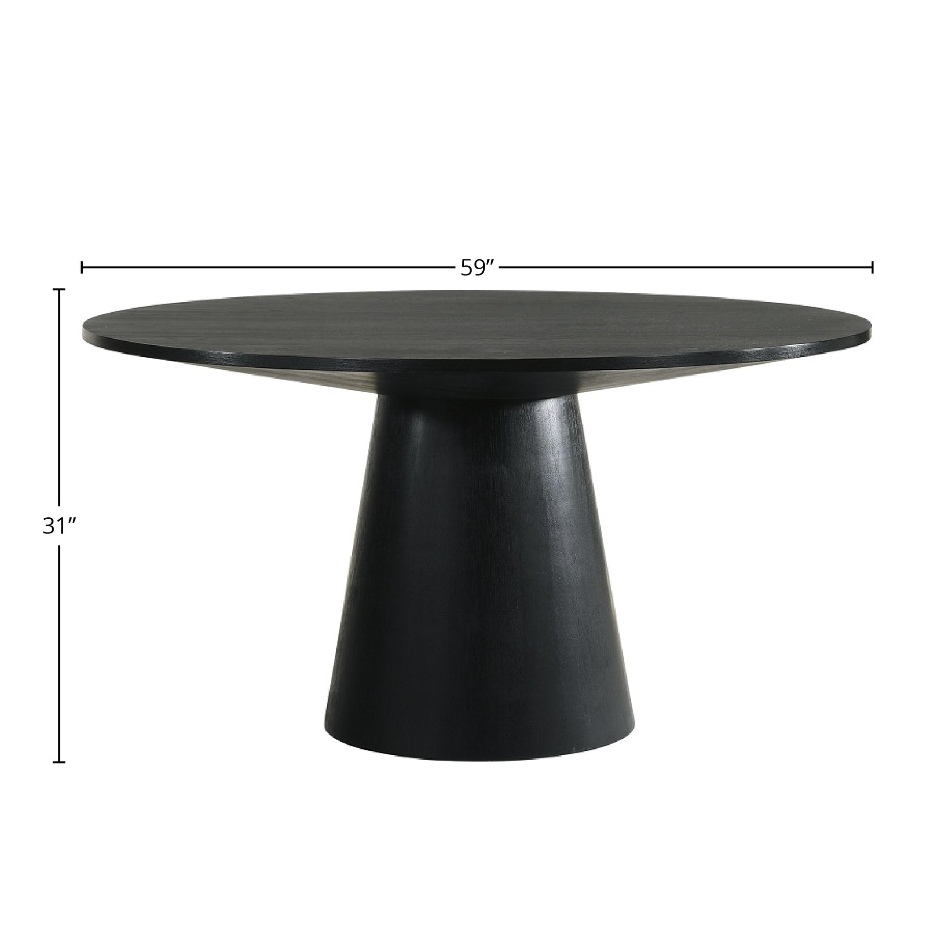 Froja - Manufactured Wood Round Dining Table - Black - Best Buy Furniture