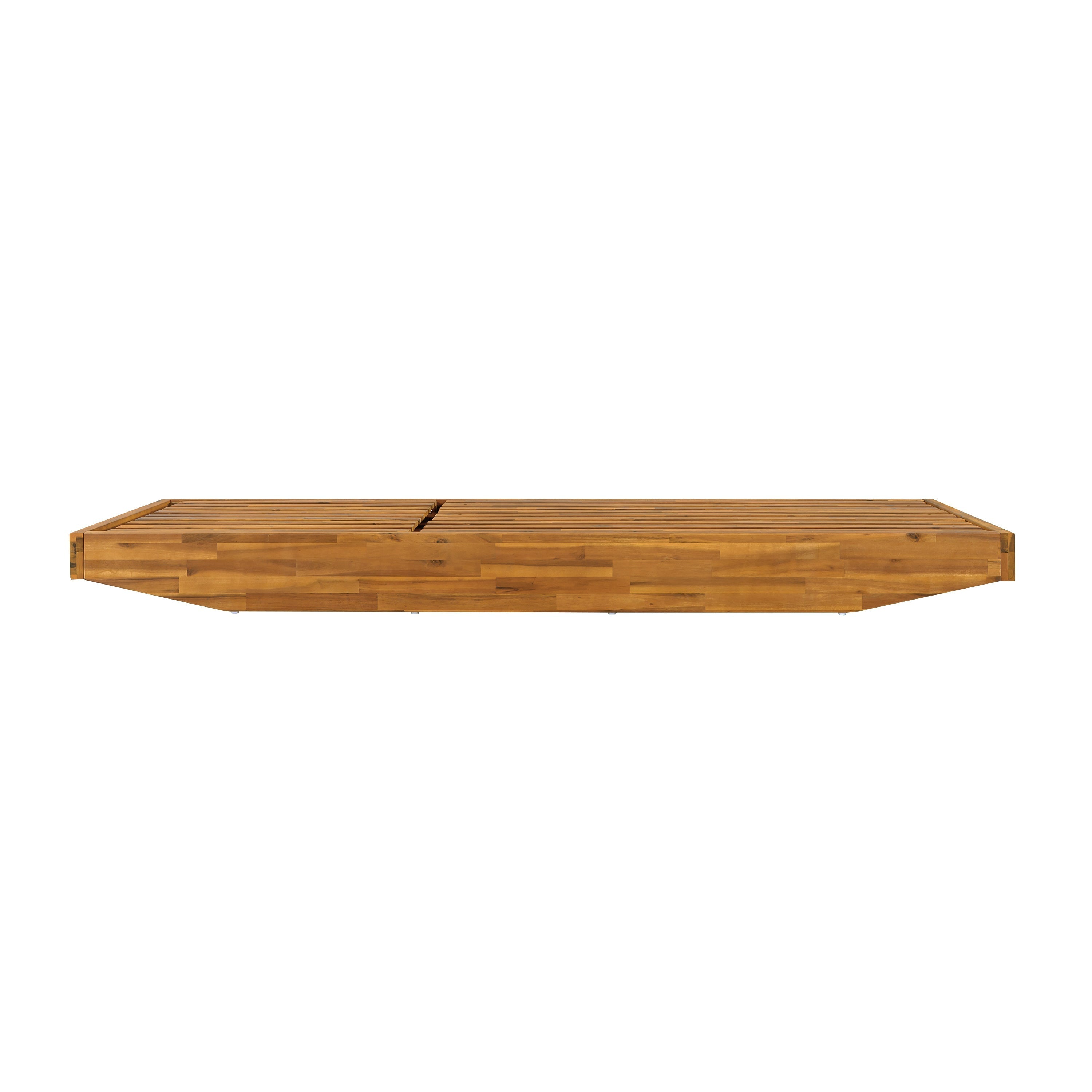 Modern Acacia Wood Outdoor Chaise Lounge