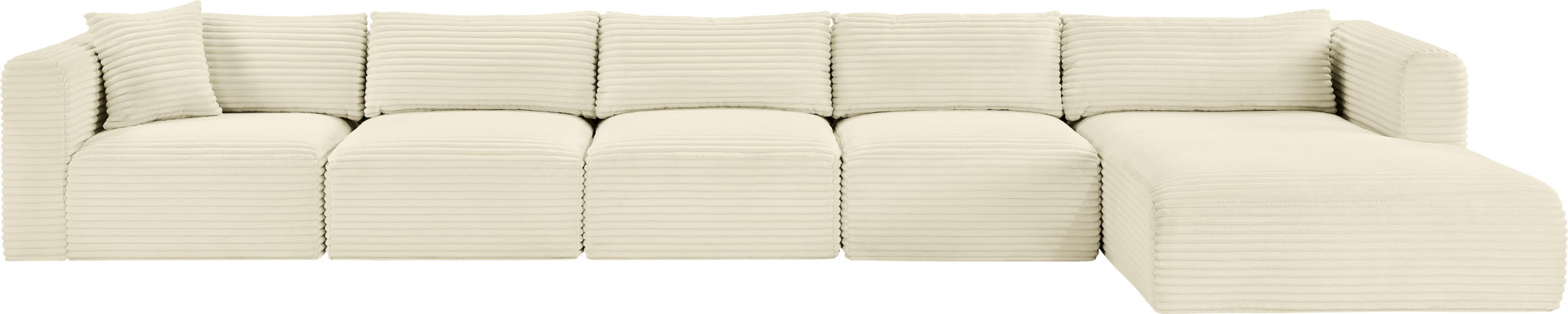 Shaggy - 5 Piece Modular Sectional With Chaise