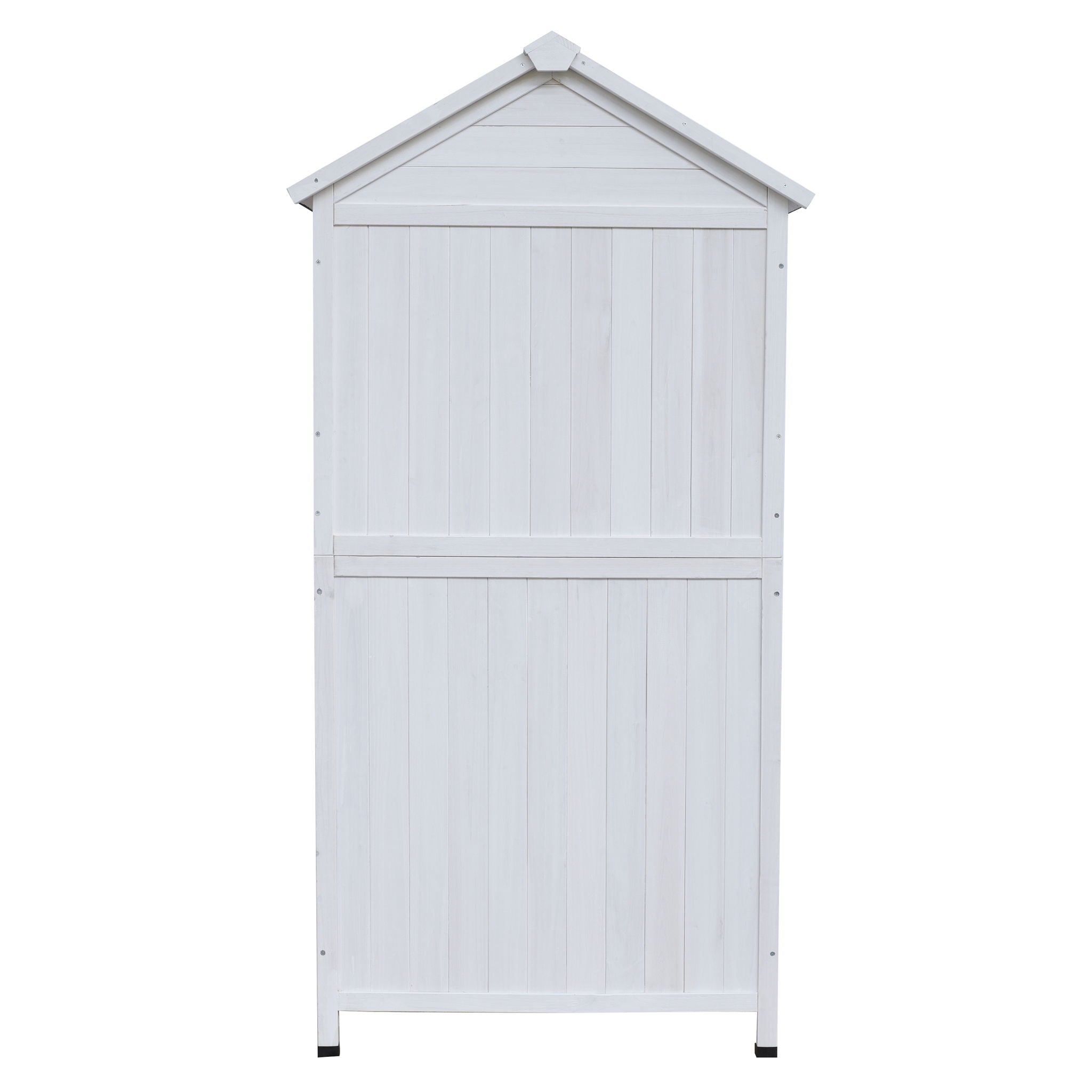 Storage Shed With Double Doors For Outdoor Garden Tool Organization - White