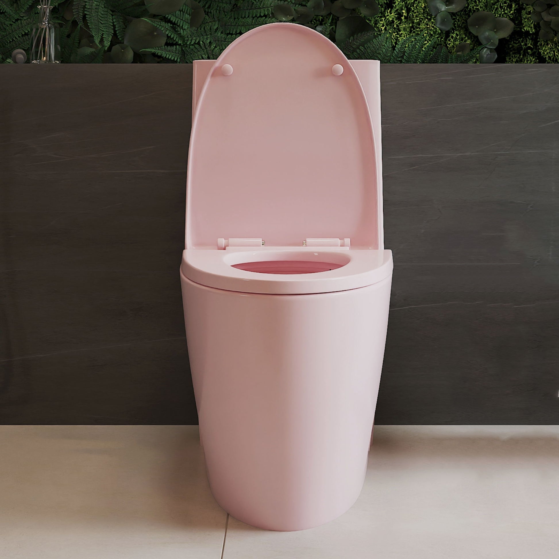 1.1 / 1.60 Gpf Dual-Flush One Piece Toilet, Water-Saving Elongated Comfort Height Floor Mounted, Soft Close 1000 Gram Map Flushing Score Toilet 23T01-Rs - Rose - Best Buy Furniture
