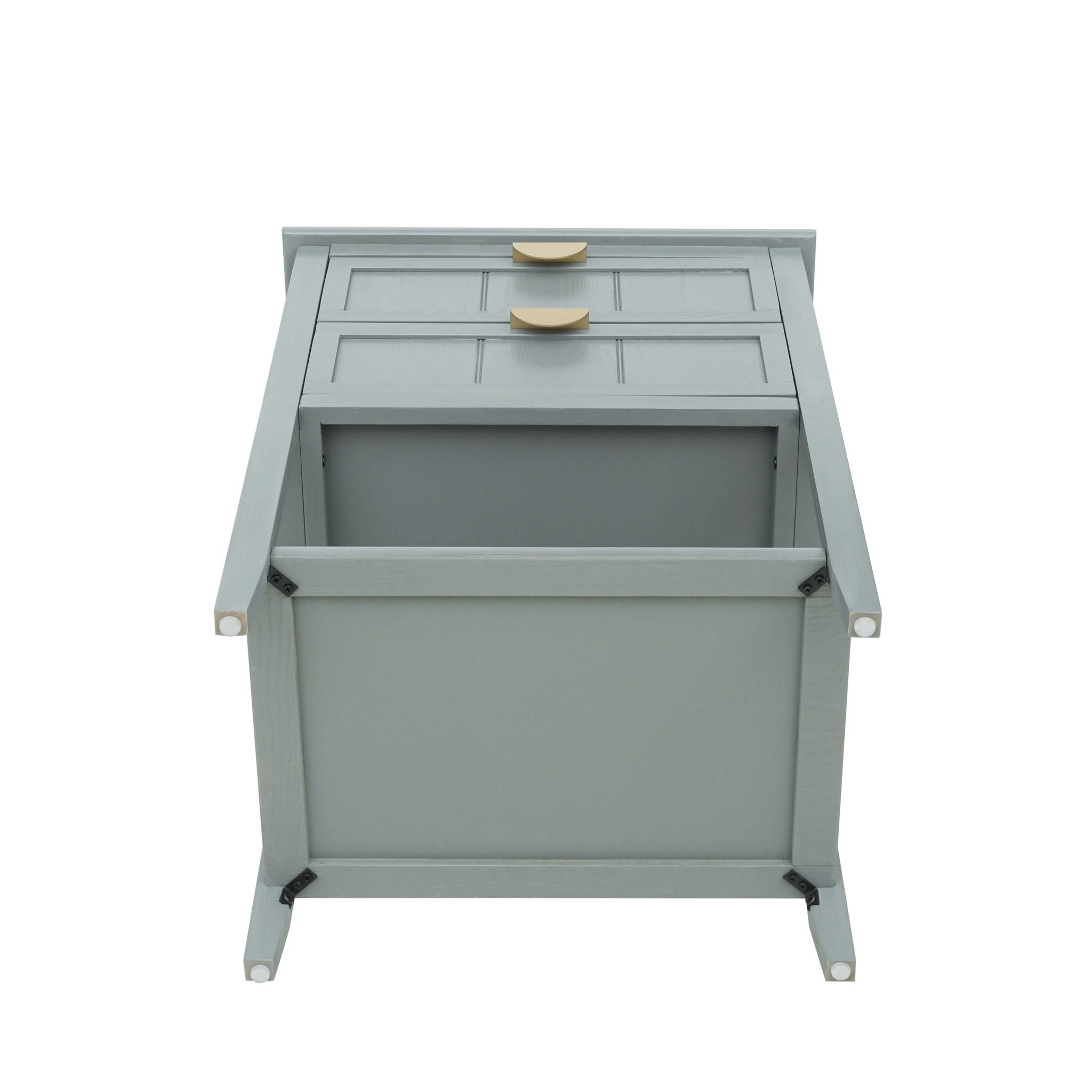 2 Drawer Side Table, American Style, End Table, Suitable For Bedroom, Living Room, Study