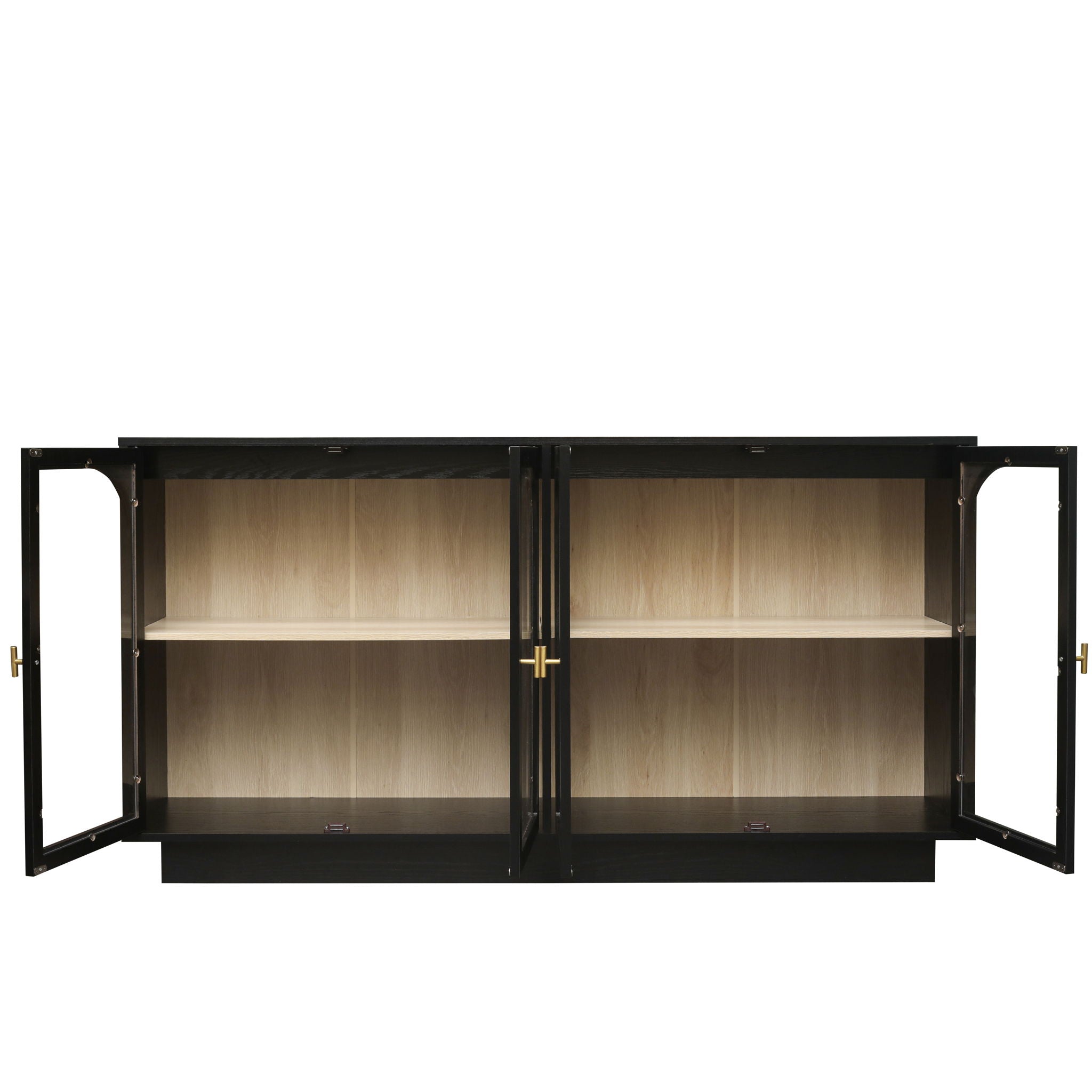 Storage Cabinet With Door For Living Room, Dining Room - Black
