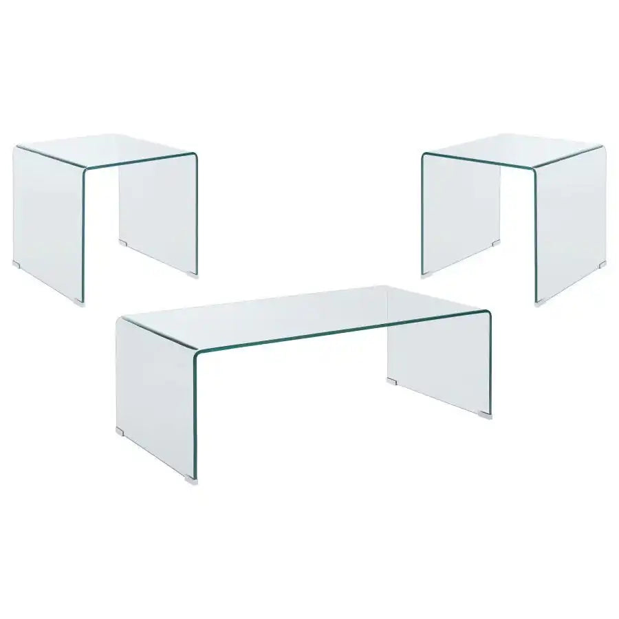 Ripley - Bent Glass Coffee And End Table Set